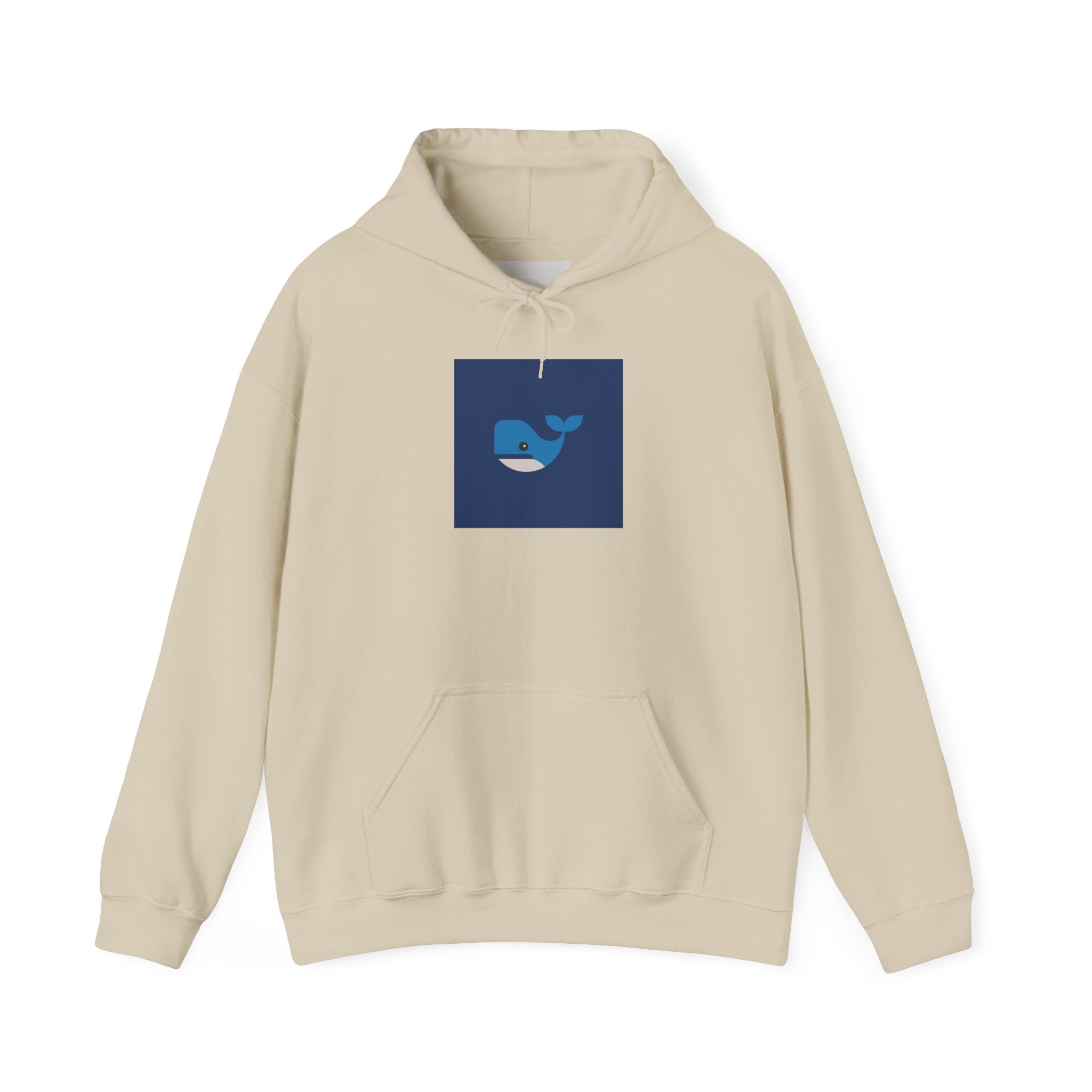 Blue Whale Graphic Hoodie — Cute Minimal Ocean Whale Pullover