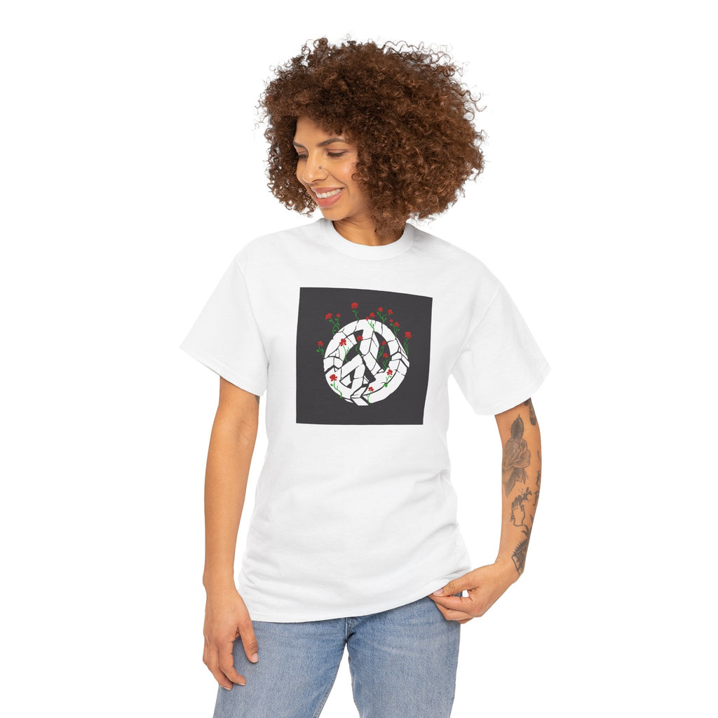 Peace Sign Rose Wreath T-Shirt
