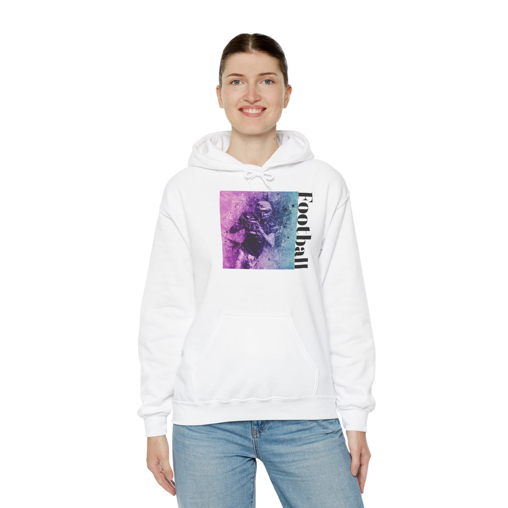 Football Player Vintage Art Hoodie – Grunge Athletic Pullover
