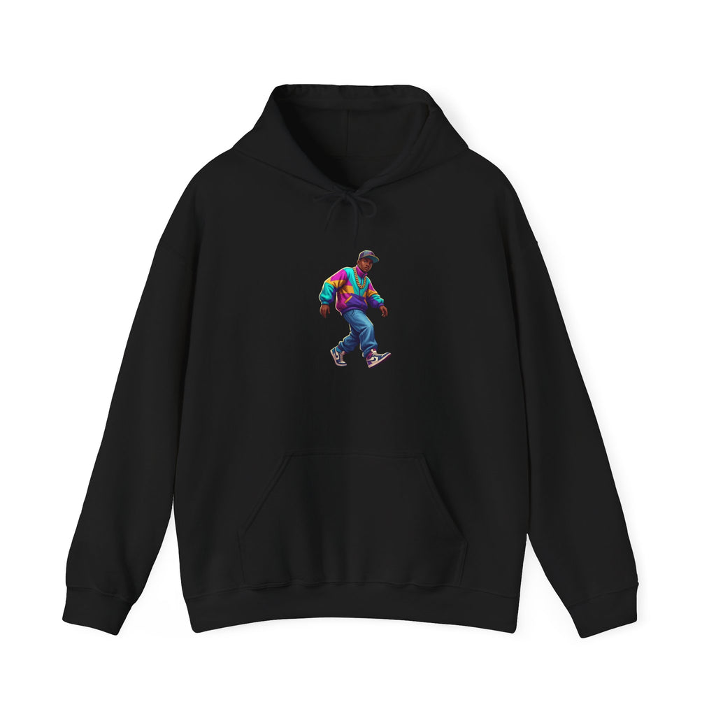 Retro Skateboarder Hoodie — Colorful 90s Skate Crew Pullover