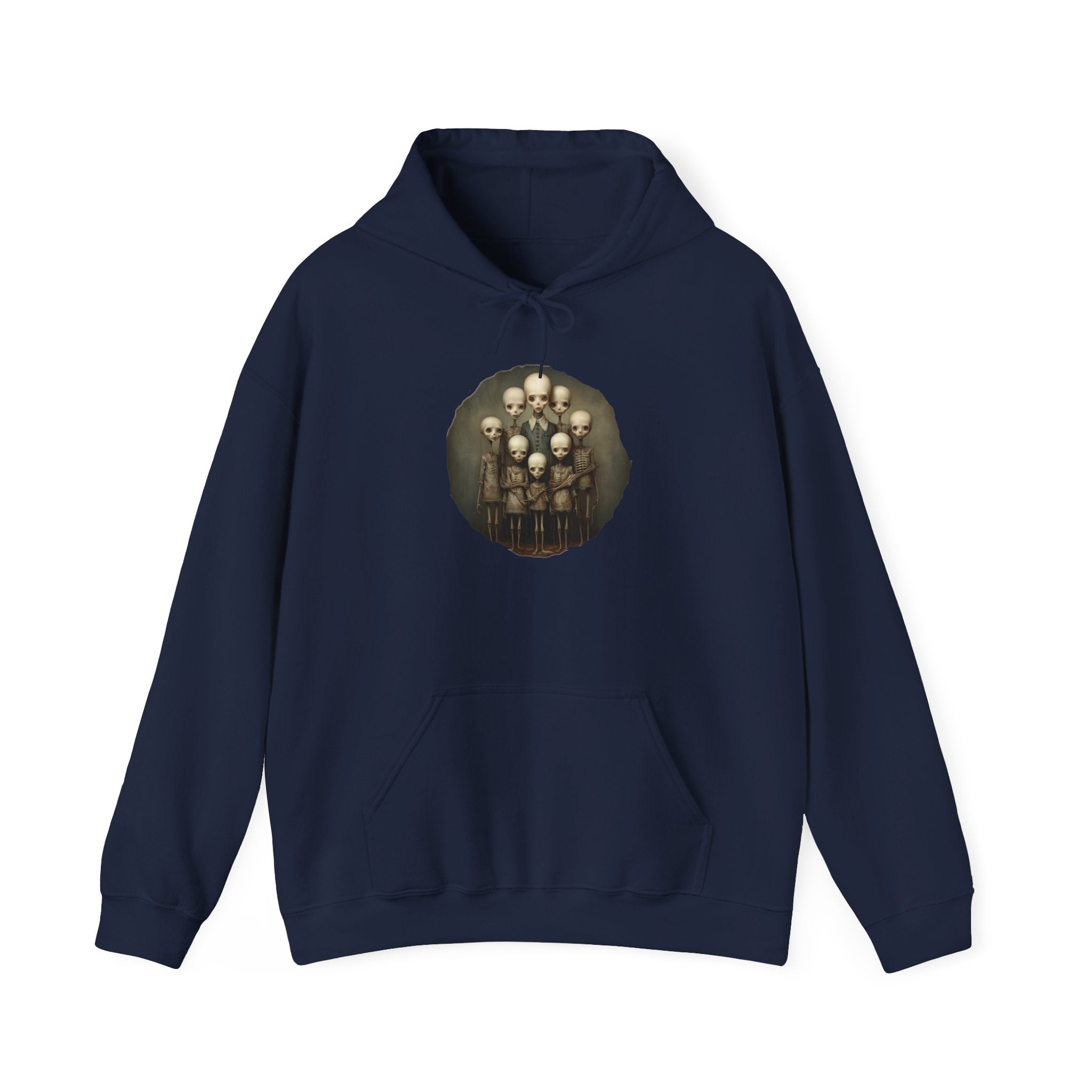Skulls Family Portrait Hoodie — Gothic Skull Art Pullover