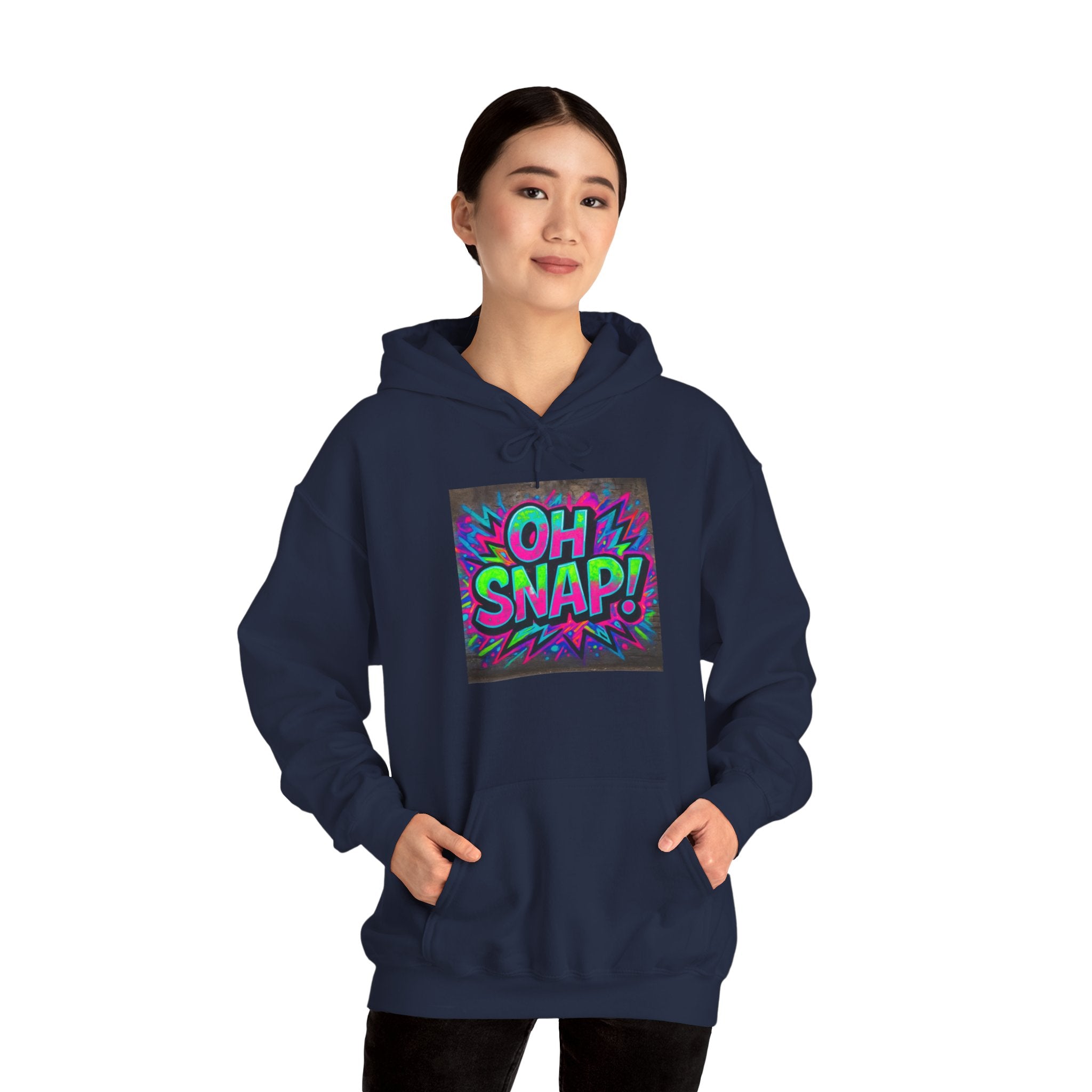 Hoodie — Retro Pop 'OH SNAP!' Graphic Pullover