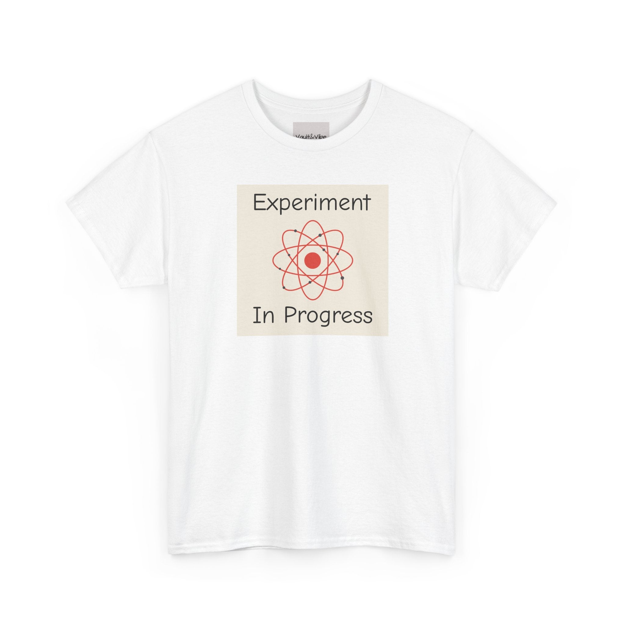 Science Graphic Tee - "Experiment In Progress" Retro Atom Design