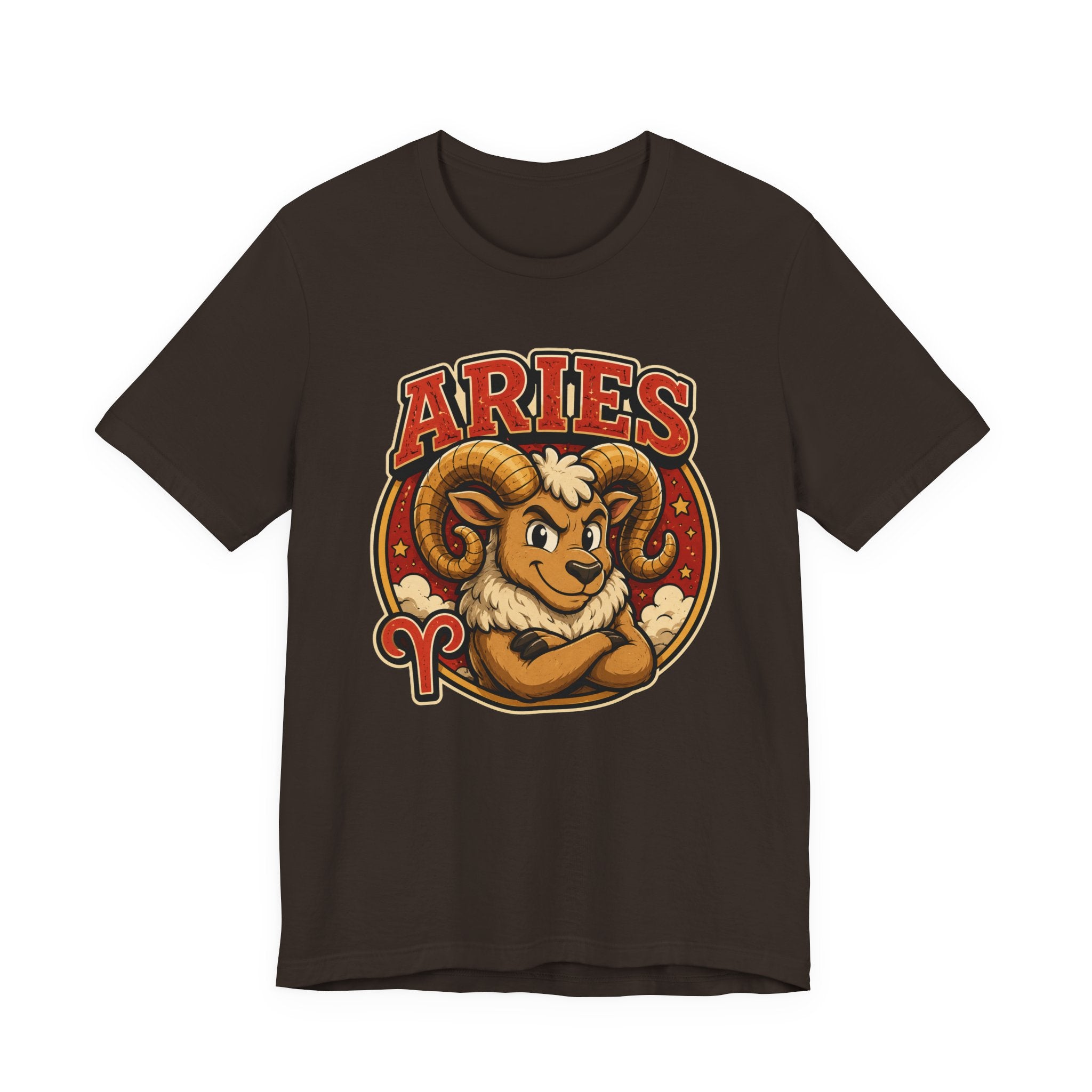 Aries Zodiac T-Shirt — Cartoon Ram Astrology Tee