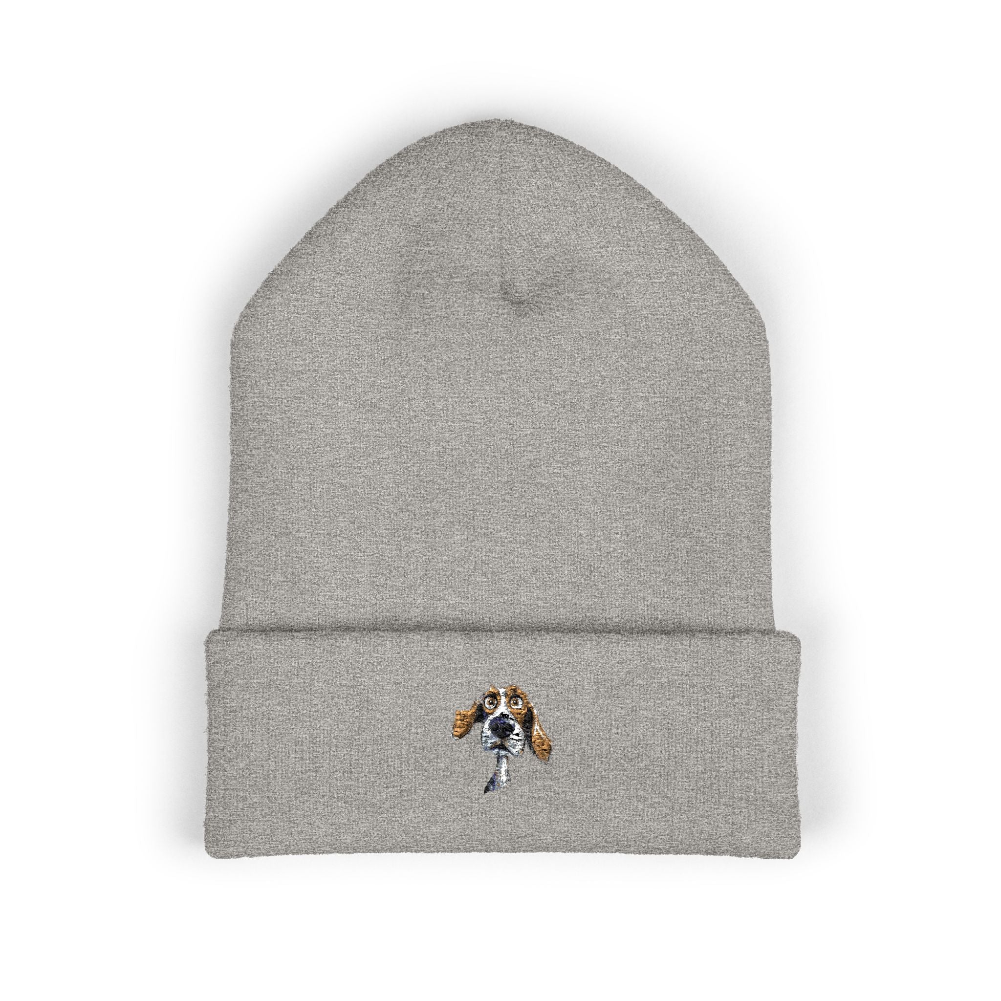 Embroidered King Charles Cavalier Beanie — Cute Dog Cuffed Knit Hat