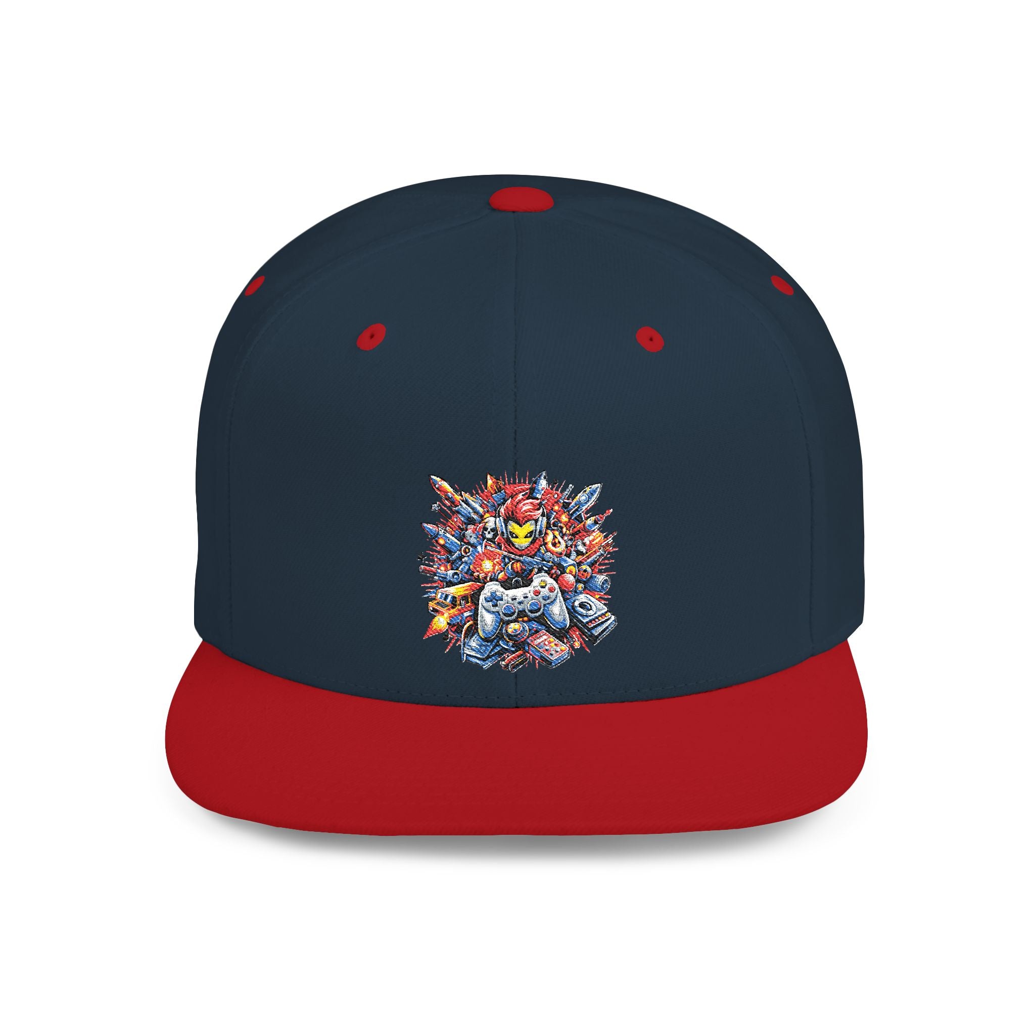 Snapback Hat — Colorful Abstract Burst Design