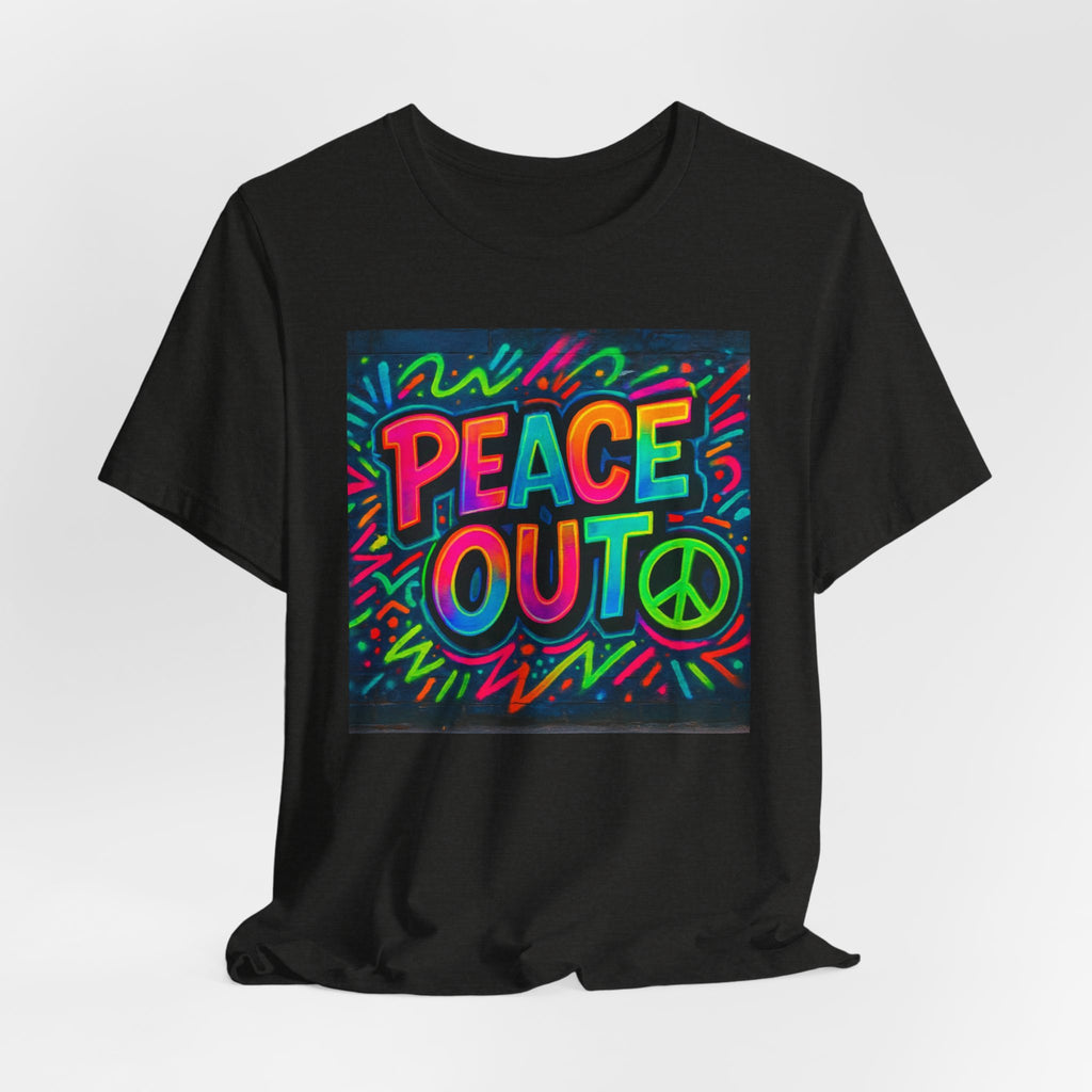 Peace Out Neon Graphic Tee