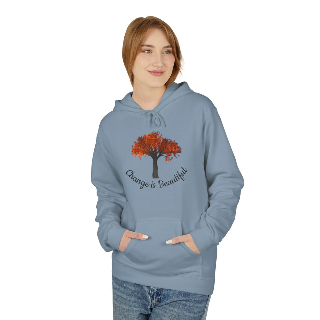 Change Is Beautiful Hoodie — Autumn Tree Inspirational Pullover