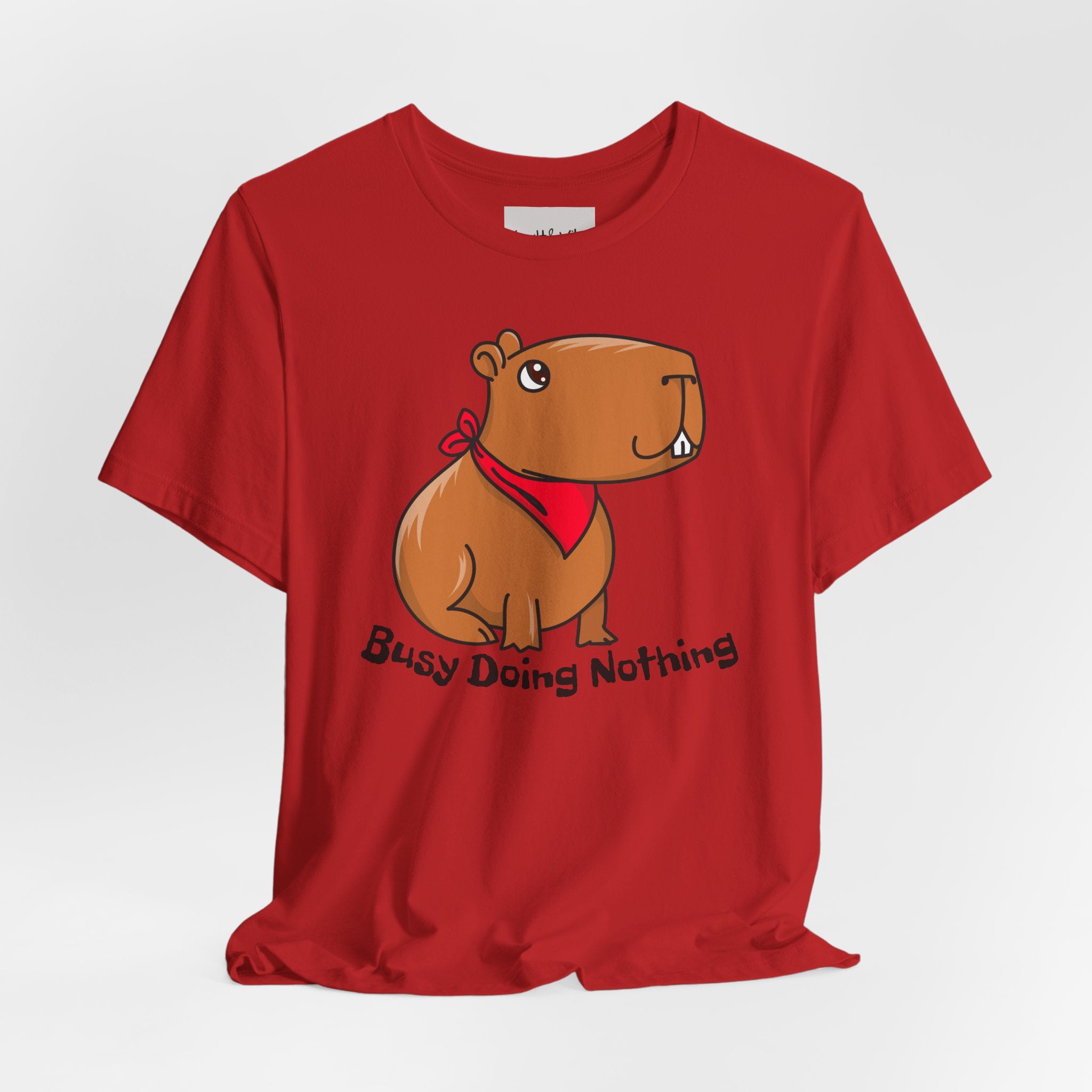 Capybara "Busy Doing Nothing" Tee - Cute Lazy Animal Graphic T-Shirt