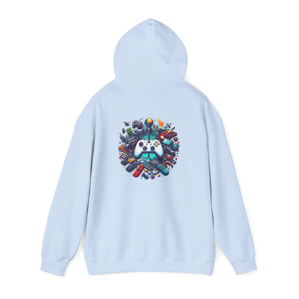 Gamer Gear Hoodie — Retro Controller & Console Icons Graphic