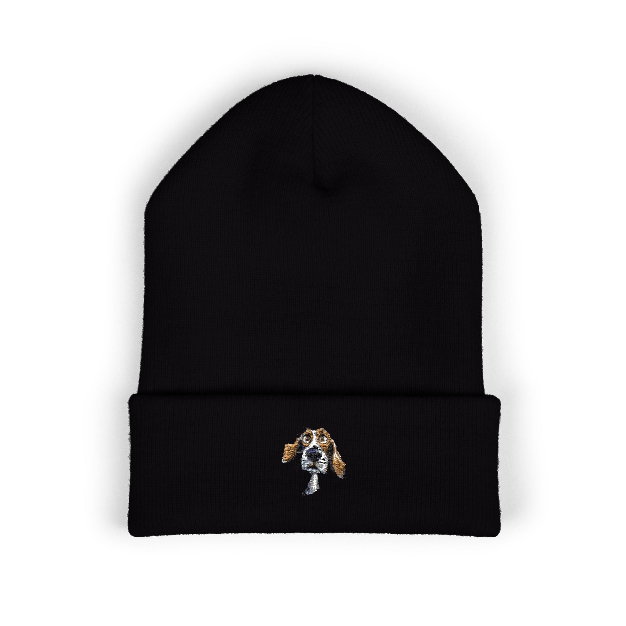 Embroidered King Charles Cavalier Beanie — Cute Dog Cuffed Knit Hat