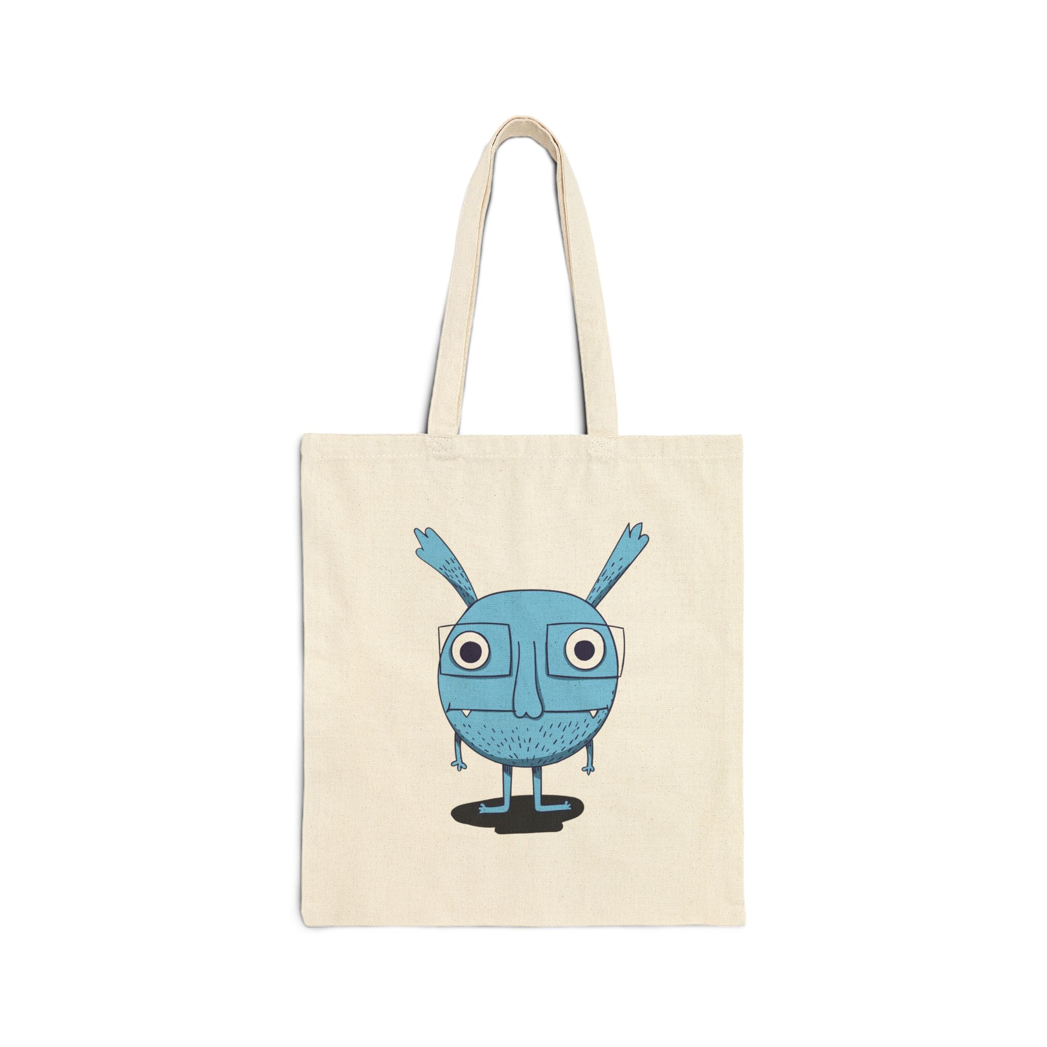 Blue Whimsical Monster Tote Bag