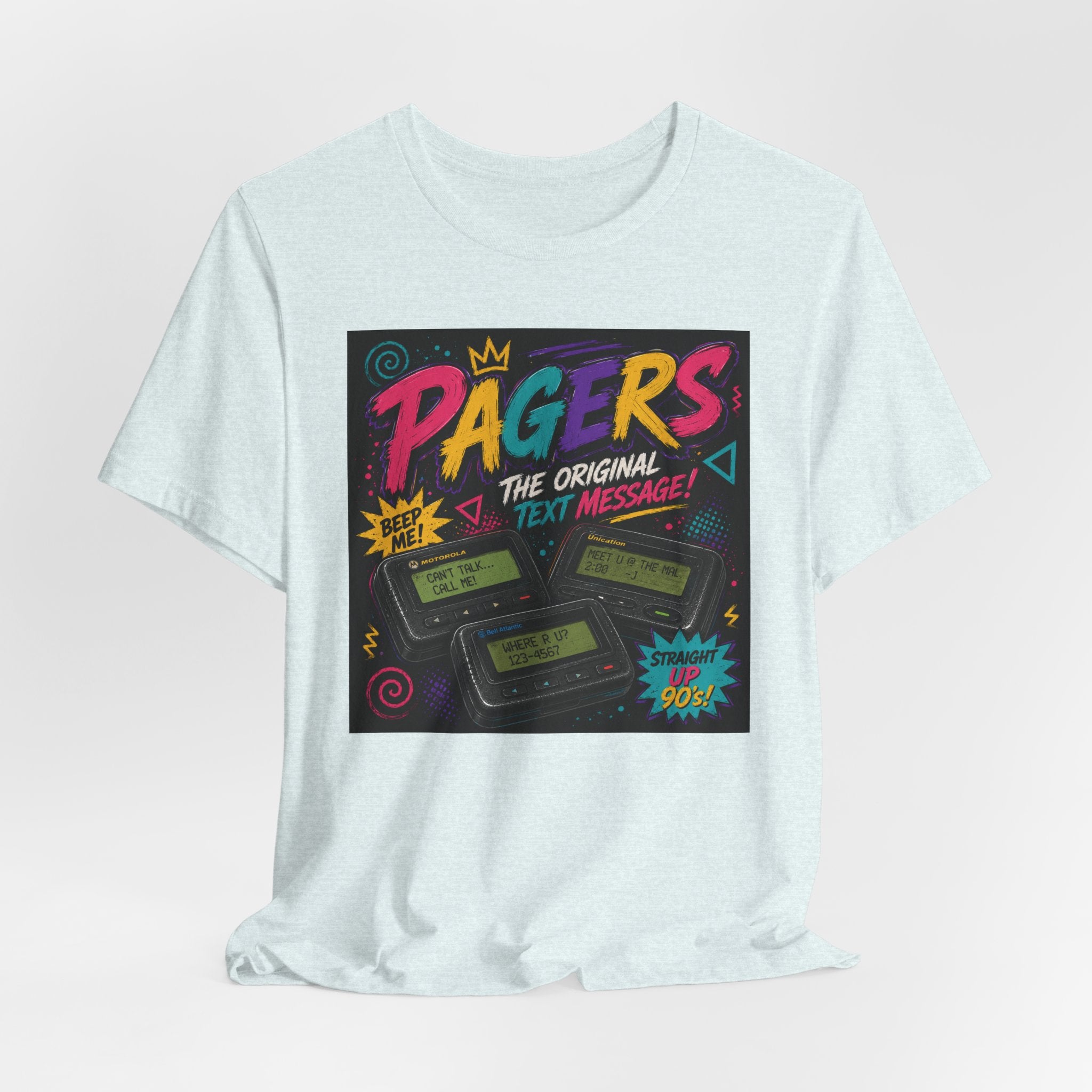 Pager Retro Tee — "Pagers: The Original Text Message" 90s Nostalgia T-Shirt