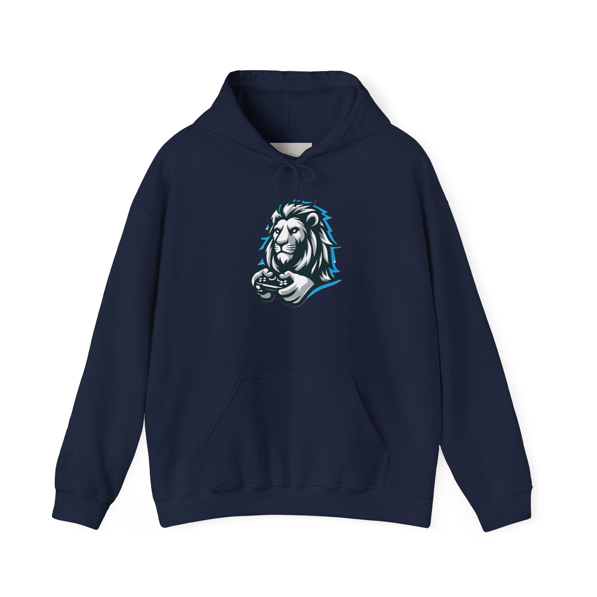 Lion Gamer Hoodie — Retro Gaming Lion Graphic Sweatshirt