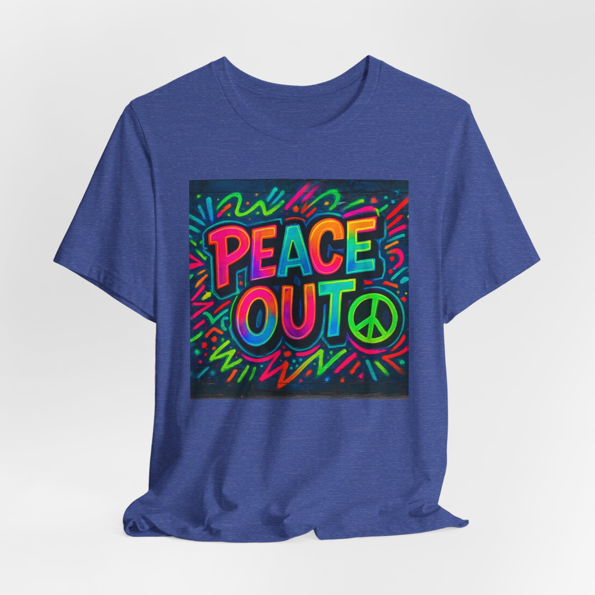 Peace Out Neon Graphic Tee