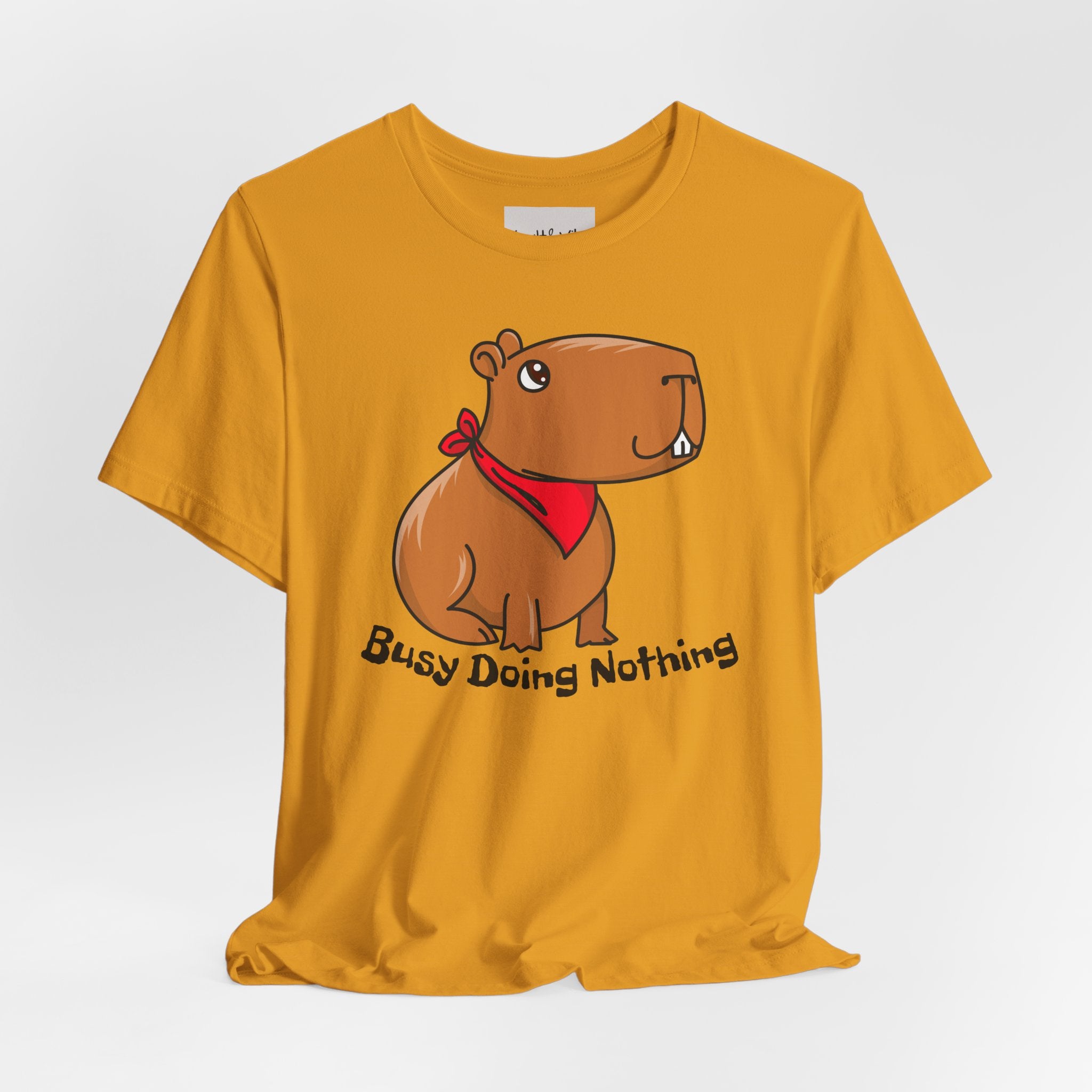 Capybara "Busy Doing Nothing" Tee - Cute Lazy Animal Graphic T-Shirt