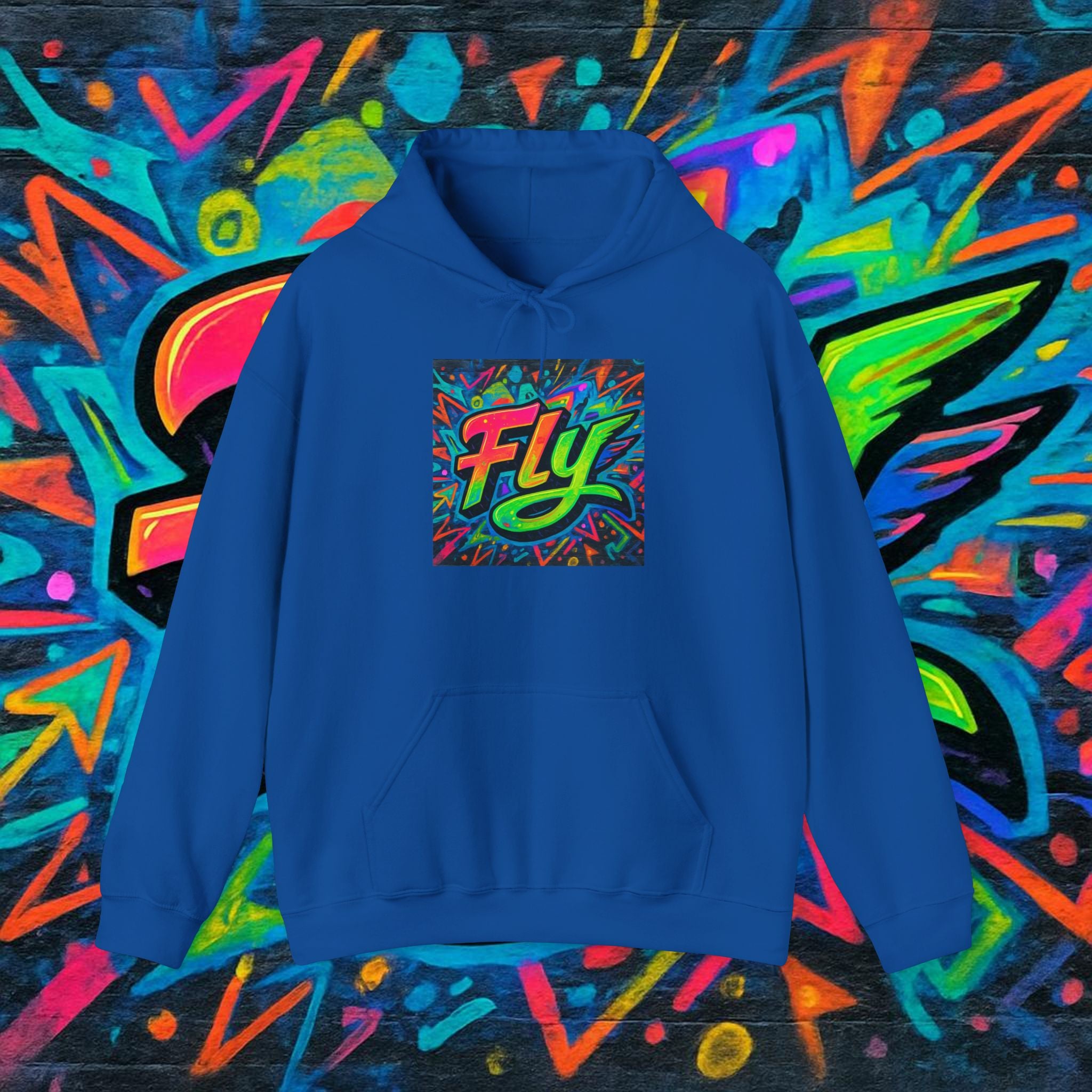 Fly Graffiti Hoodie — Colorful Streetwear Pullover