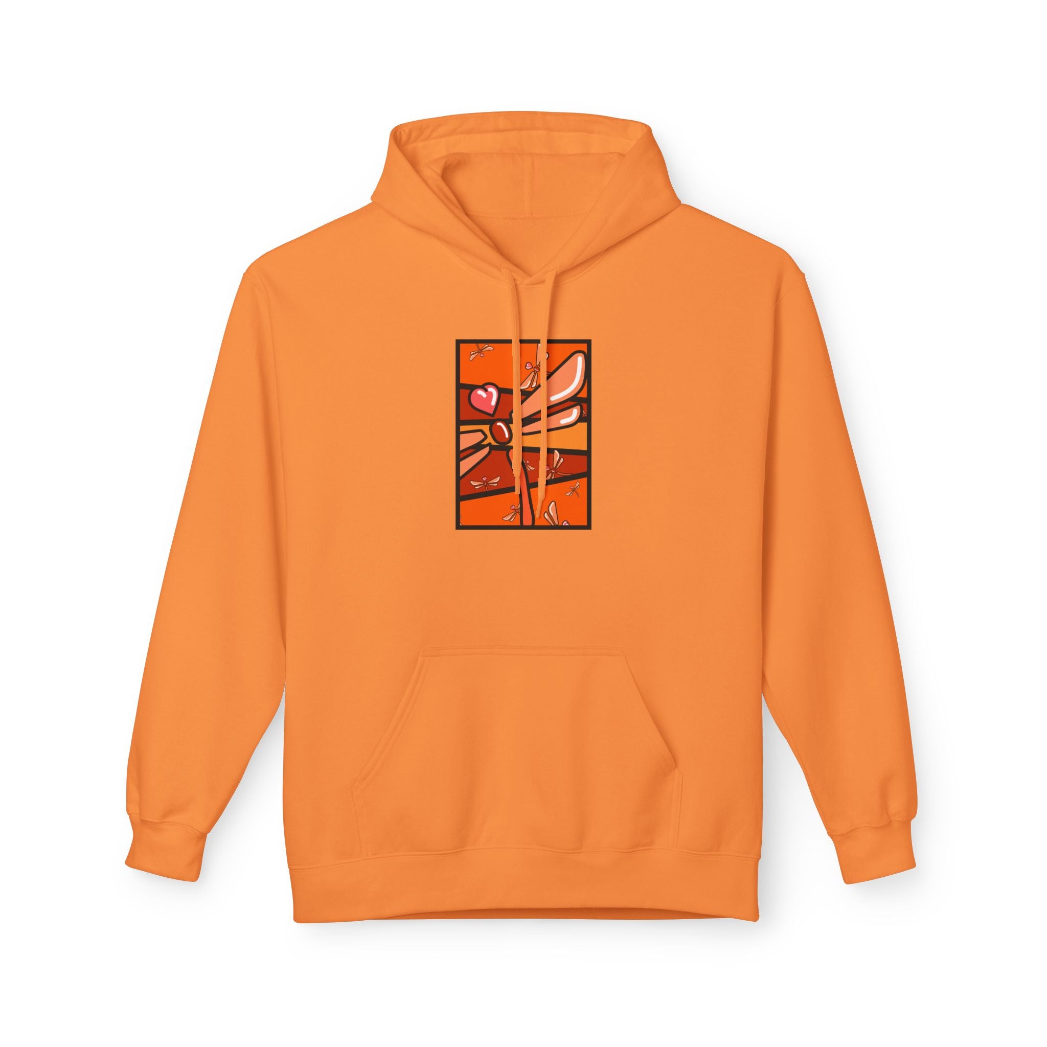 Abstract Heart Branch Hoodie — Autumn Floral Graphic Pullover