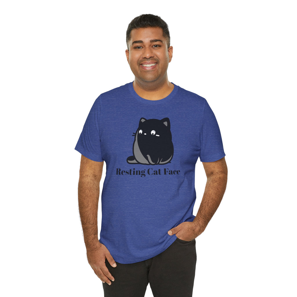 Resting Cat Face Tee – Cute Black Cat Graphic T-Shirt
