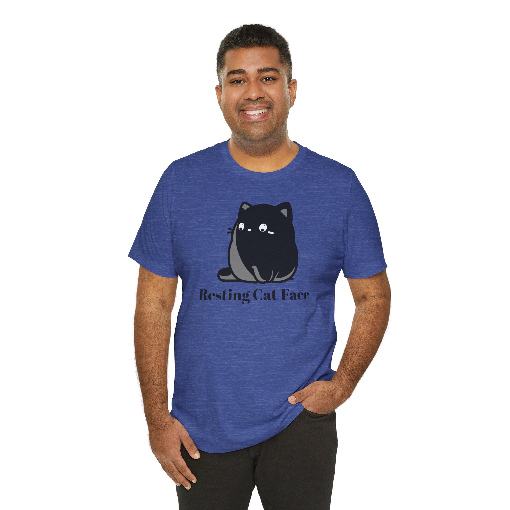 Resting Cat Face Tee – Cute Black Cat Graphic T-Shirt