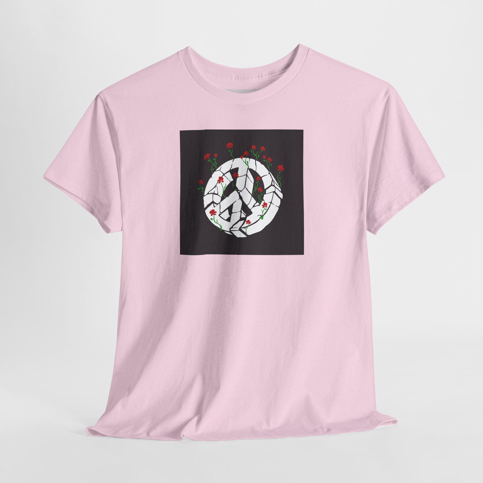 Peace Sign Rose Wreath T-Shirt