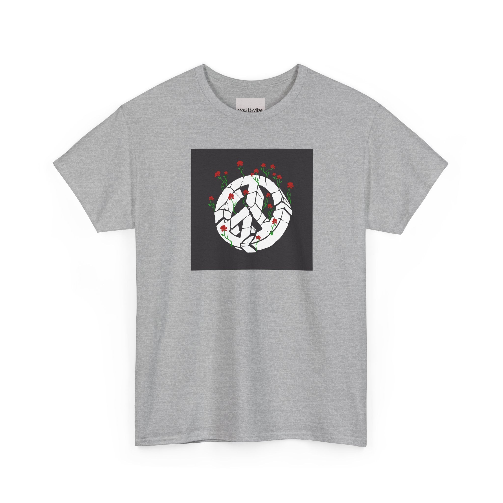 Peace Sign Rose Wreath T-Shirt