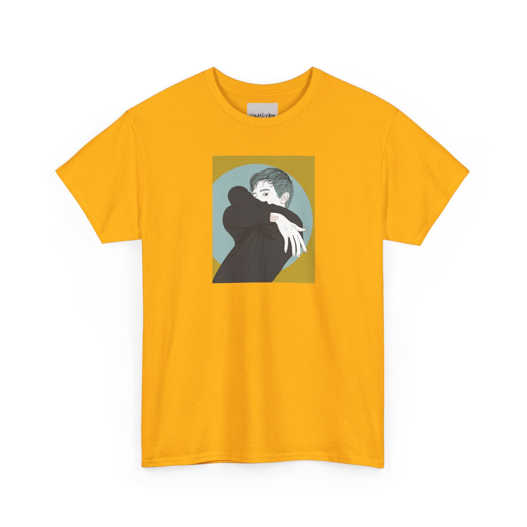 Graphic Tee — Embrace Illustration Shirt (Minimalist Hug Art)