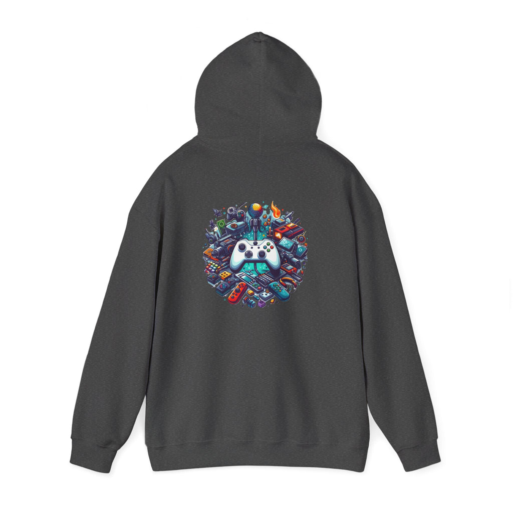 Gamer Gear Hoodie — Retro Controller & Console Icons Graphic