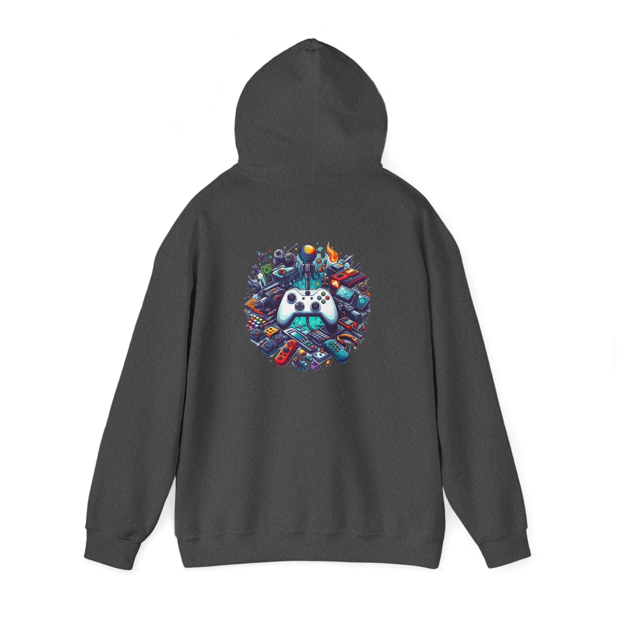 Gamer Gear Hoodie — Retro Controller & Console Icons Graphic