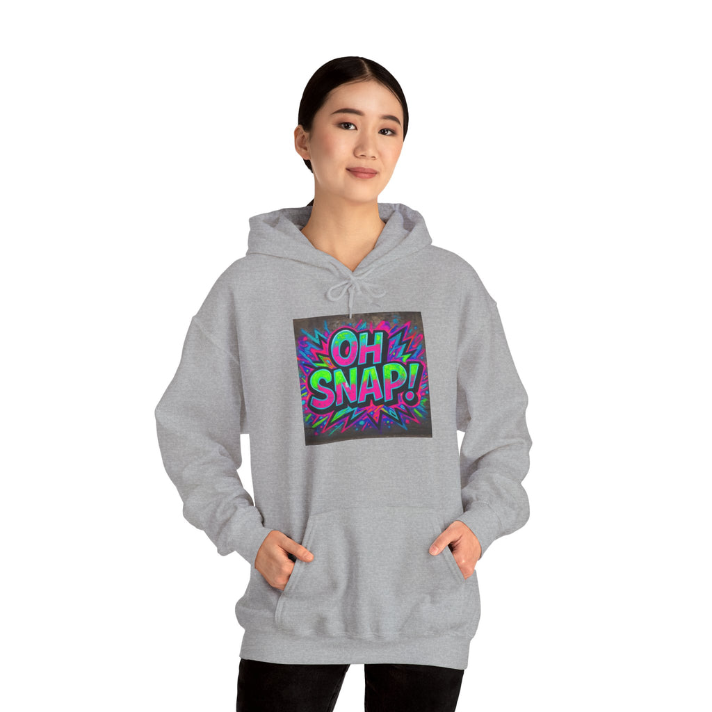 Hoodie — Retro Pop 'OH SNAP!' Graphic Pullover