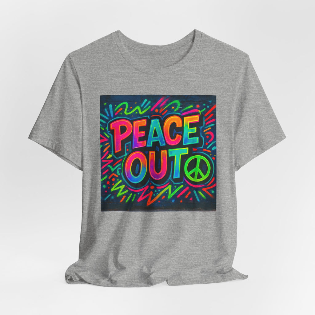 Peace Out Neon Graphic Tee