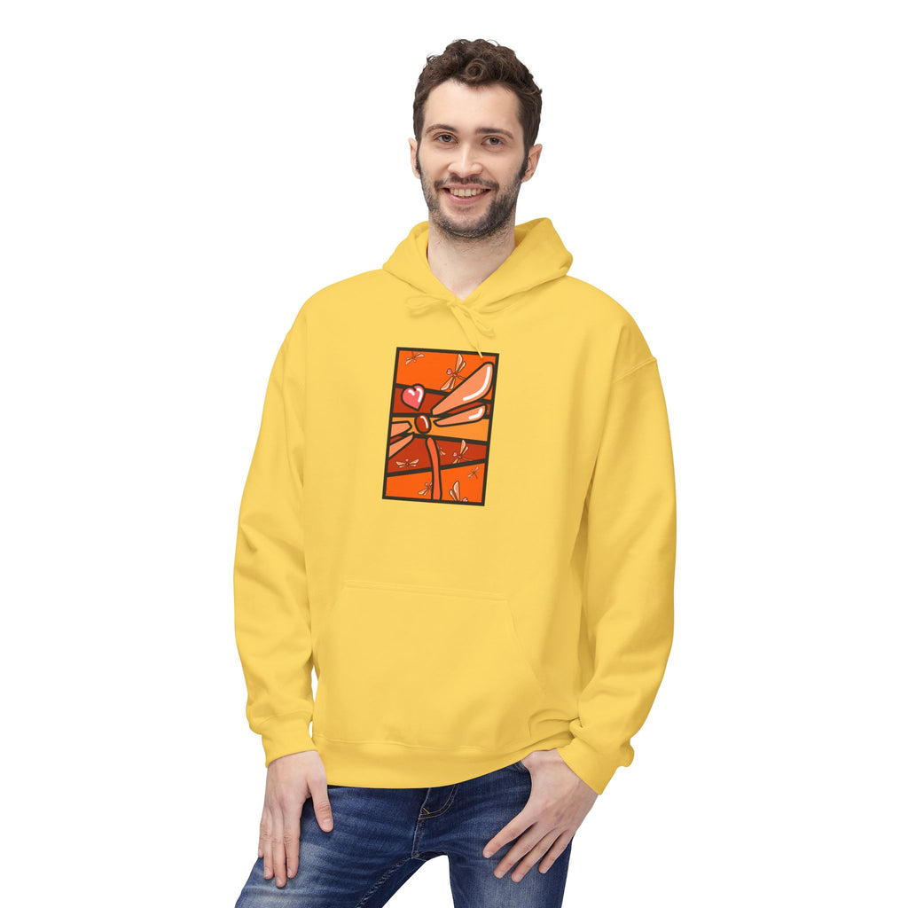 Abstract Heart Branch Hoodie — Autumn Floral Graphic Pullover