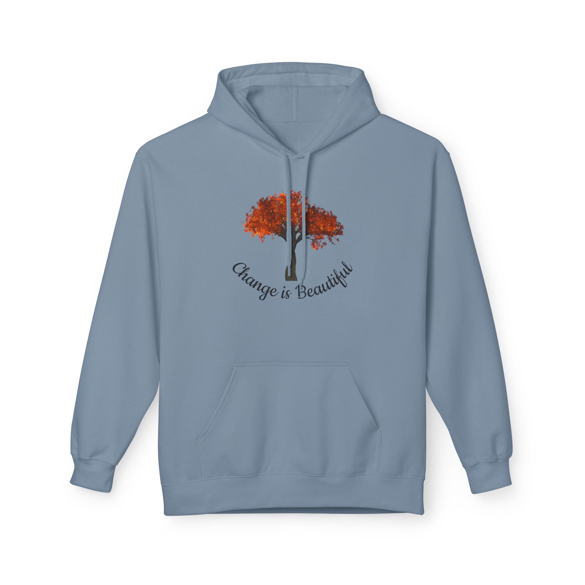 Change Is Beautiful Hoodie — Autumn Tree Inspirational Pullover