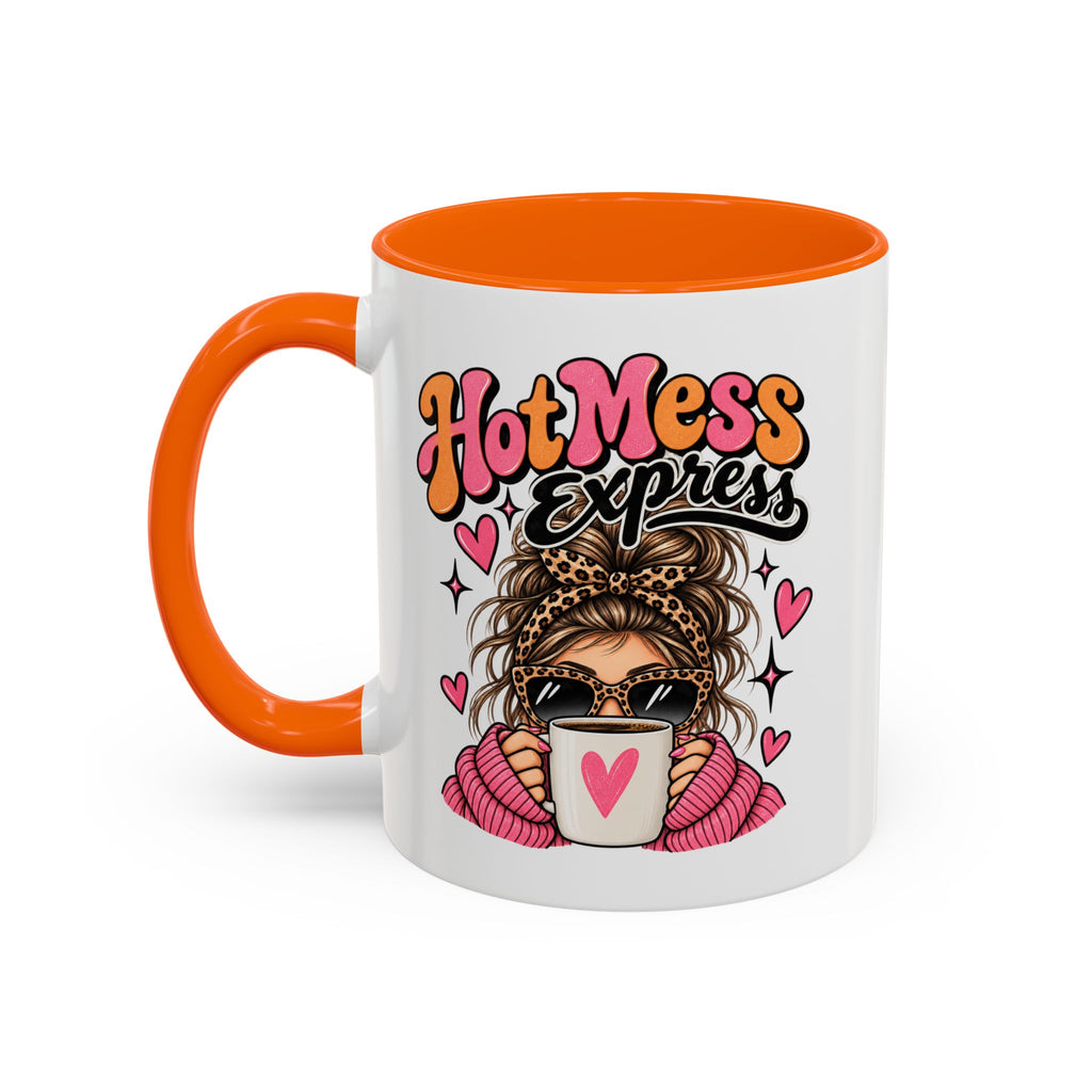 Hot Mess Express Coffee Mug — Funny Retro Girl Coffee Cup (11/15oz)
