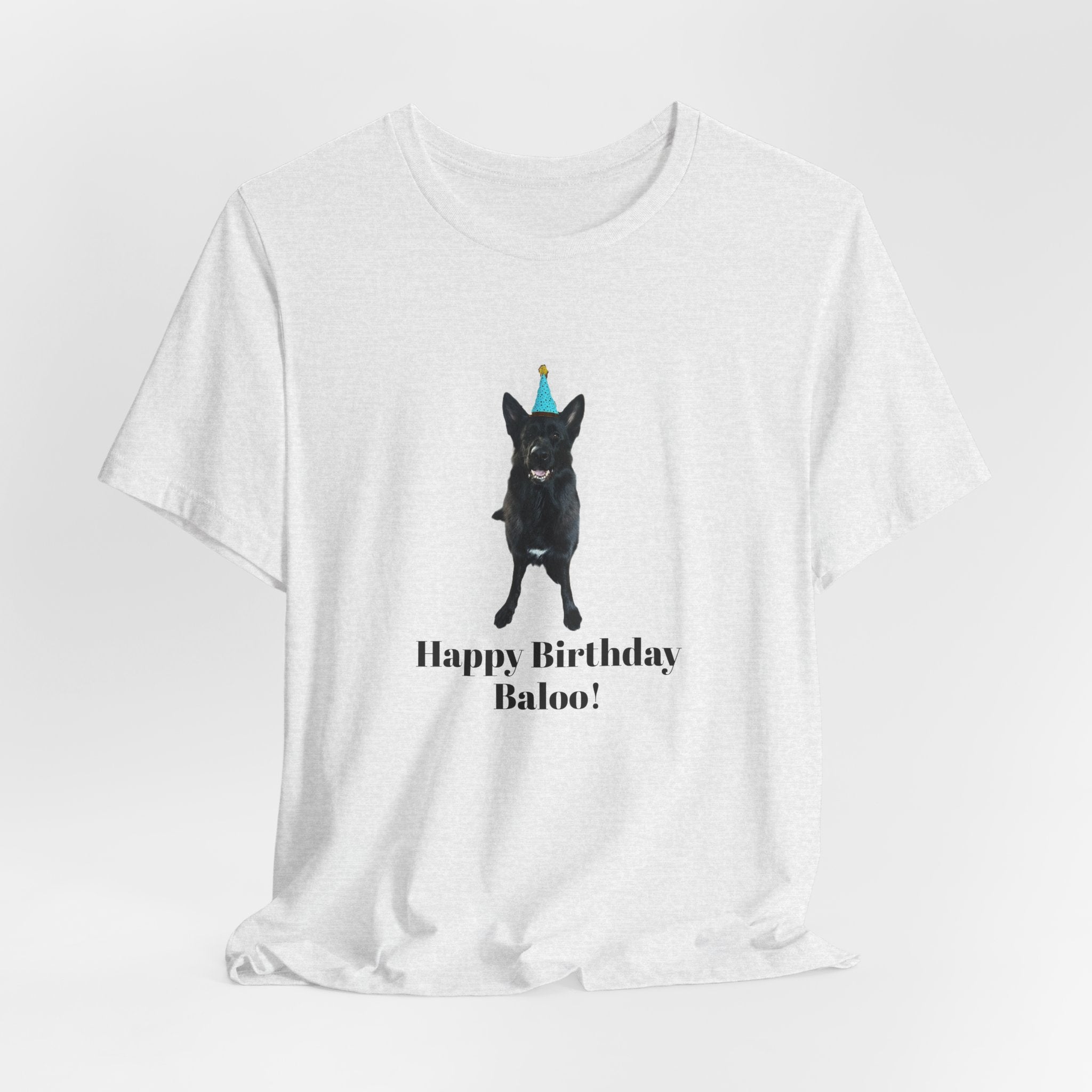 Birthday Dog Tee — "Happy Birthday Baloo!"