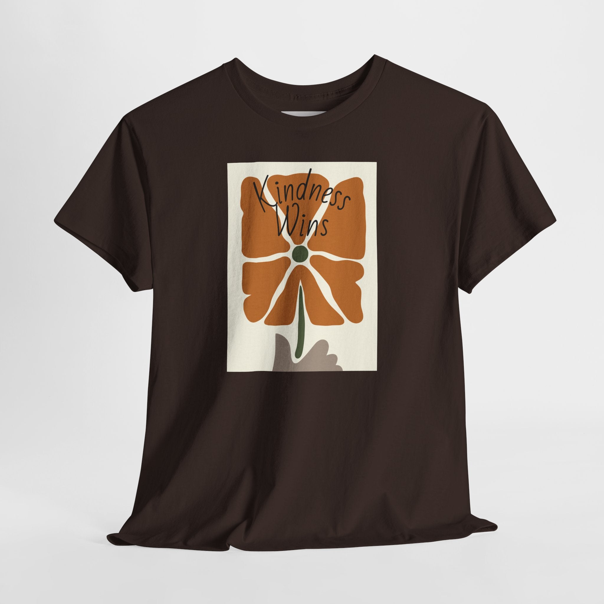 Kindness Wins T‑Shirt — Retro Floral Graphic Tee