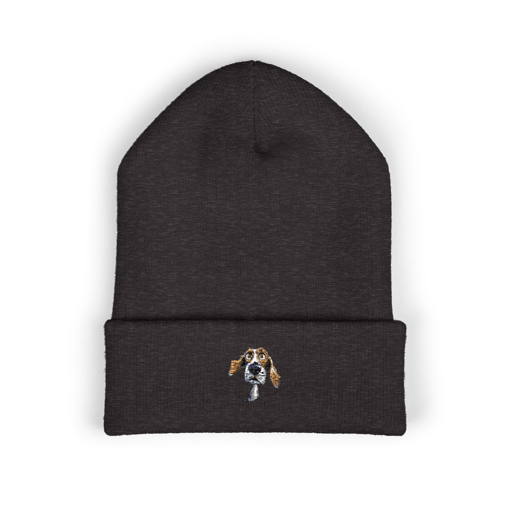 Embroidered King Charles Cavalier Beanie — Cute Dog Cuffed Knit Hat