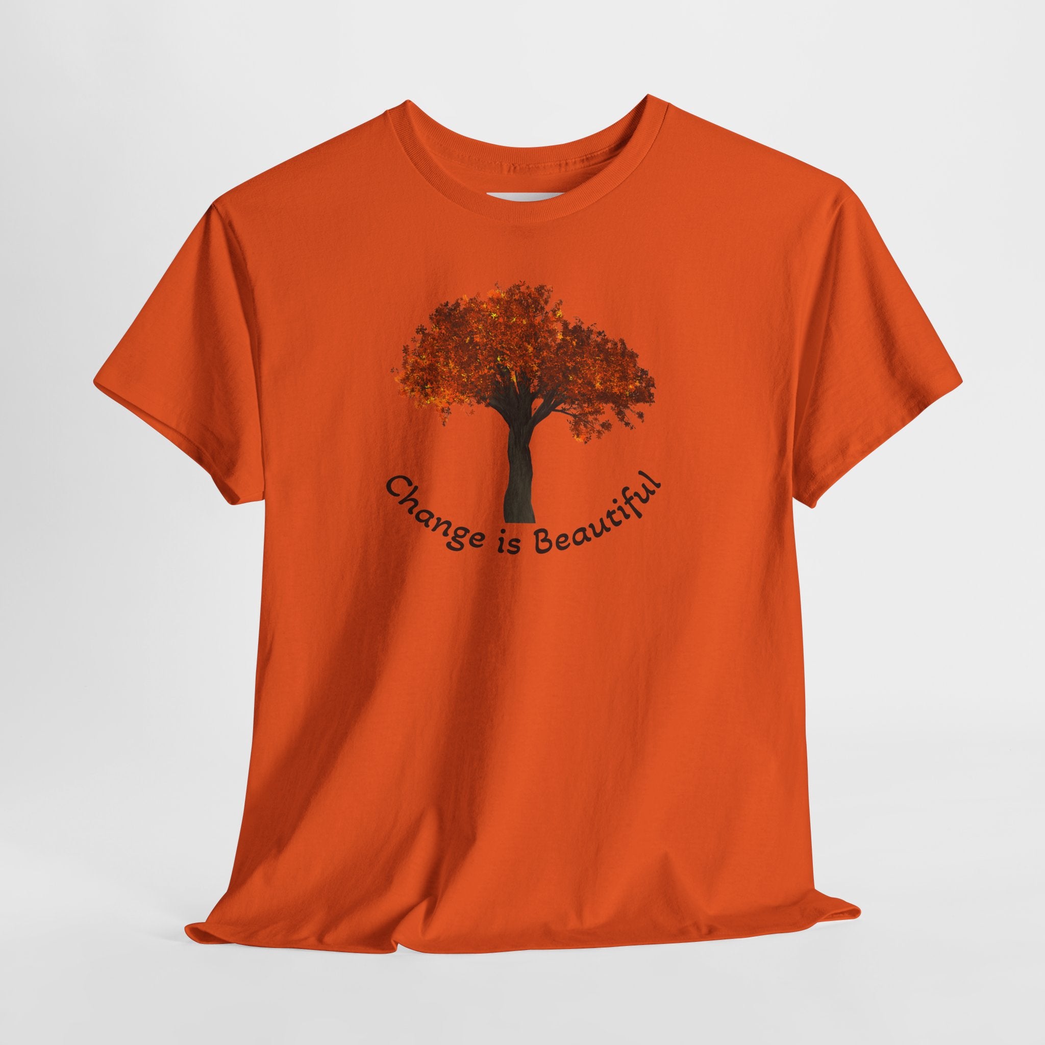 Change Is Beautiful Tee — Autumn Tree Inspirational T‑Shirt