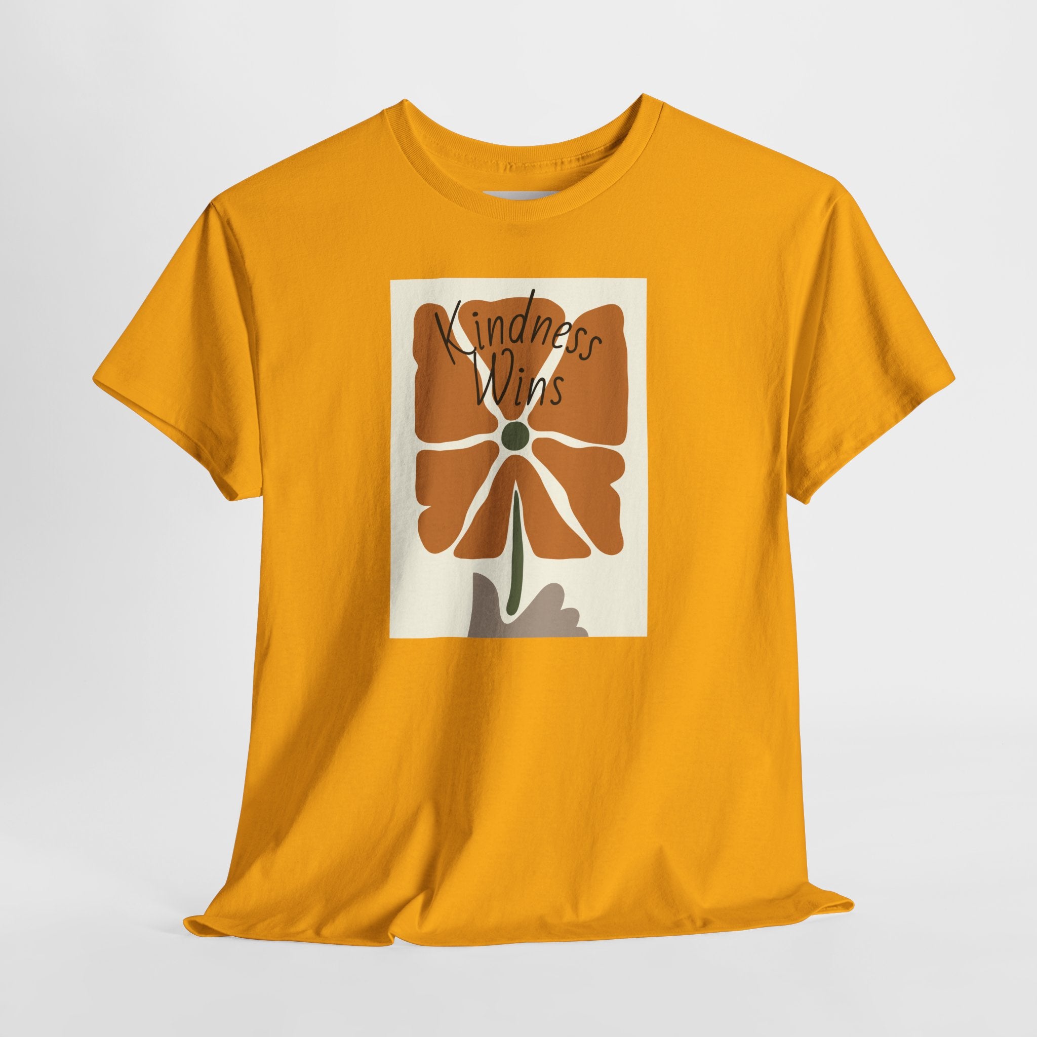Kindness Wins T‑Shirt — Retro Floral Graphic Tee