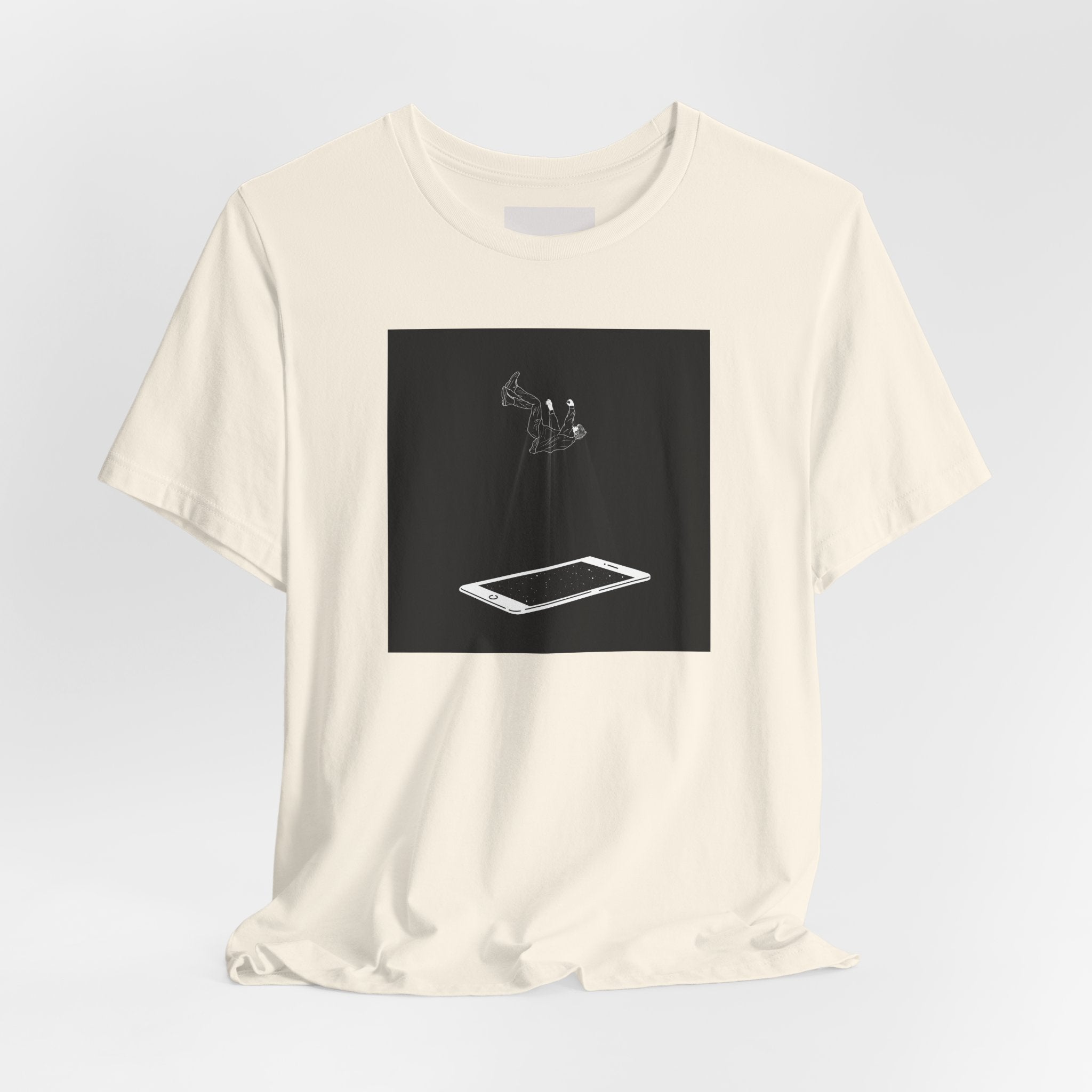 T-Shirt — Minimalist Phone Abduction Illustration Tee