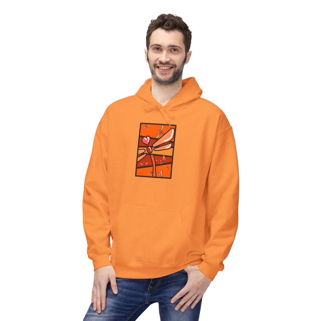 Abstract Heart Branch Hoodie — Autumn Floral Graphic Pullover