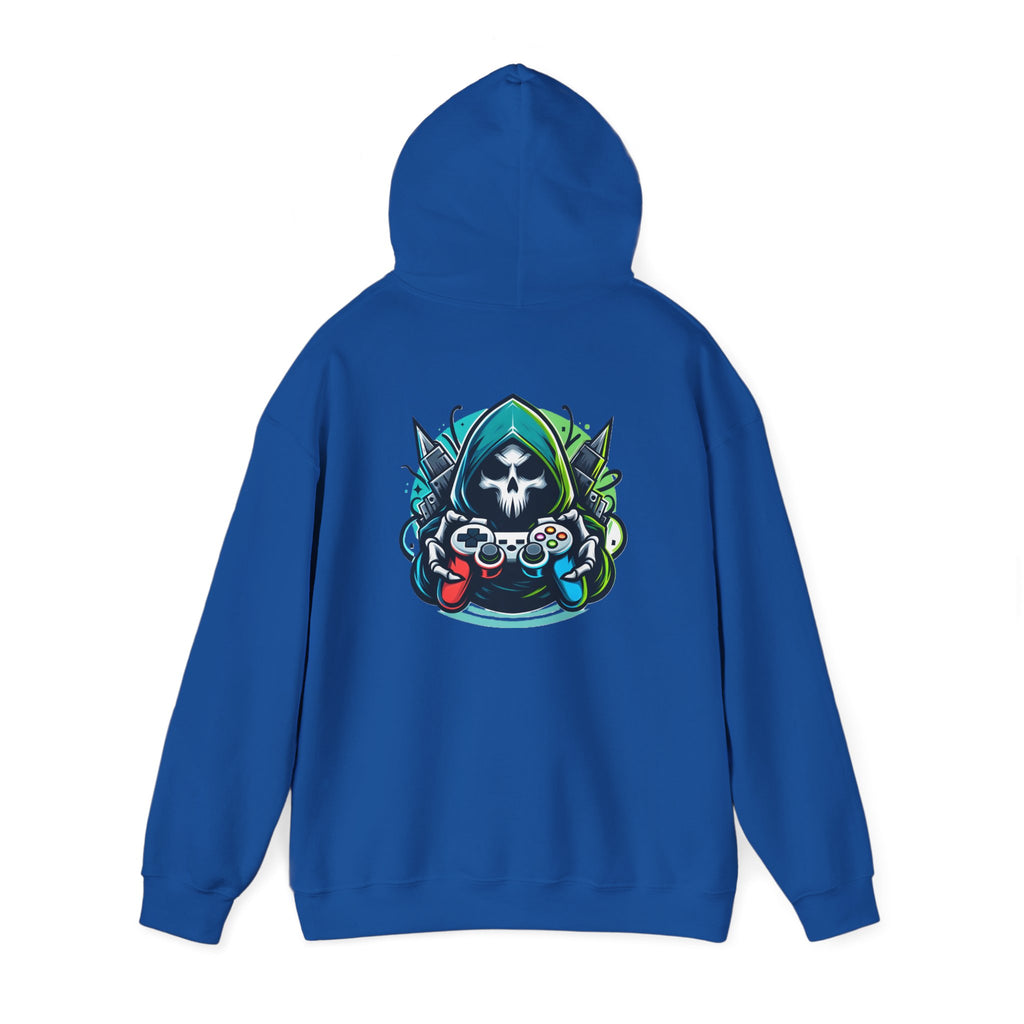 Gamer Grim Reaper Hoodie – Neon Controller Gaming Pullover