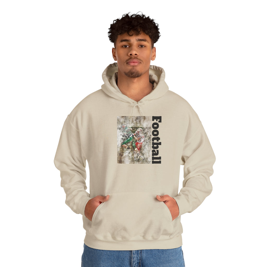 Football Vintage Player Hoodie — Retro Grunge Football Design