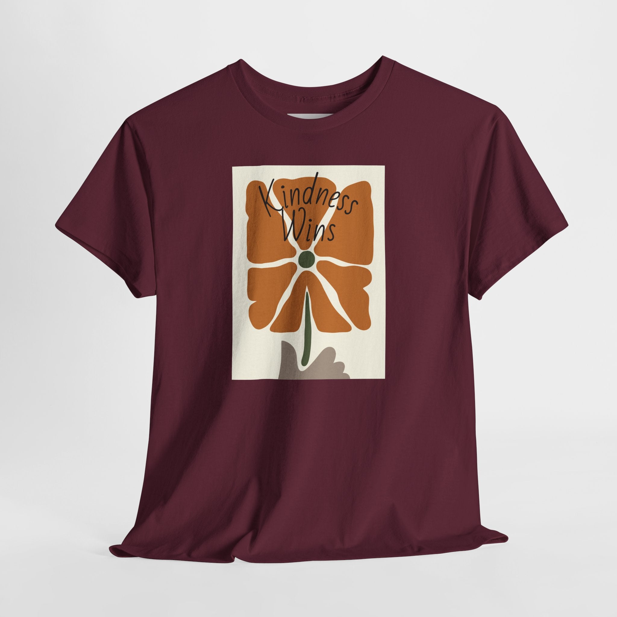Kindness Wins T‑Shirt — Retro Floral Graphic Tee