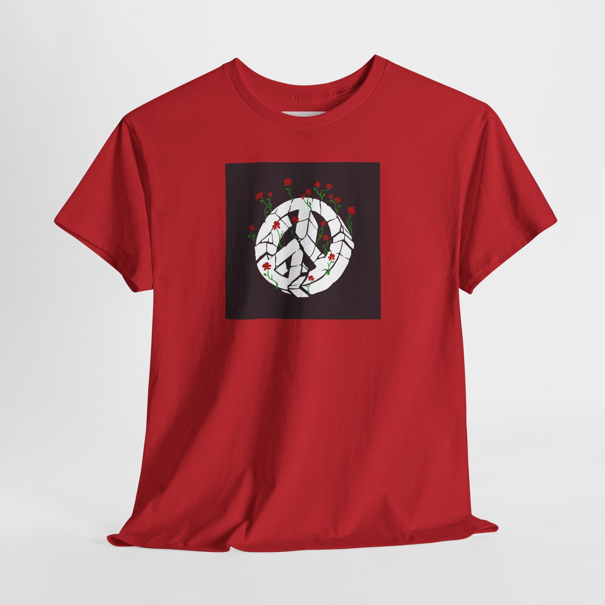 Peace Sign Rose Wreath T-Shirt
