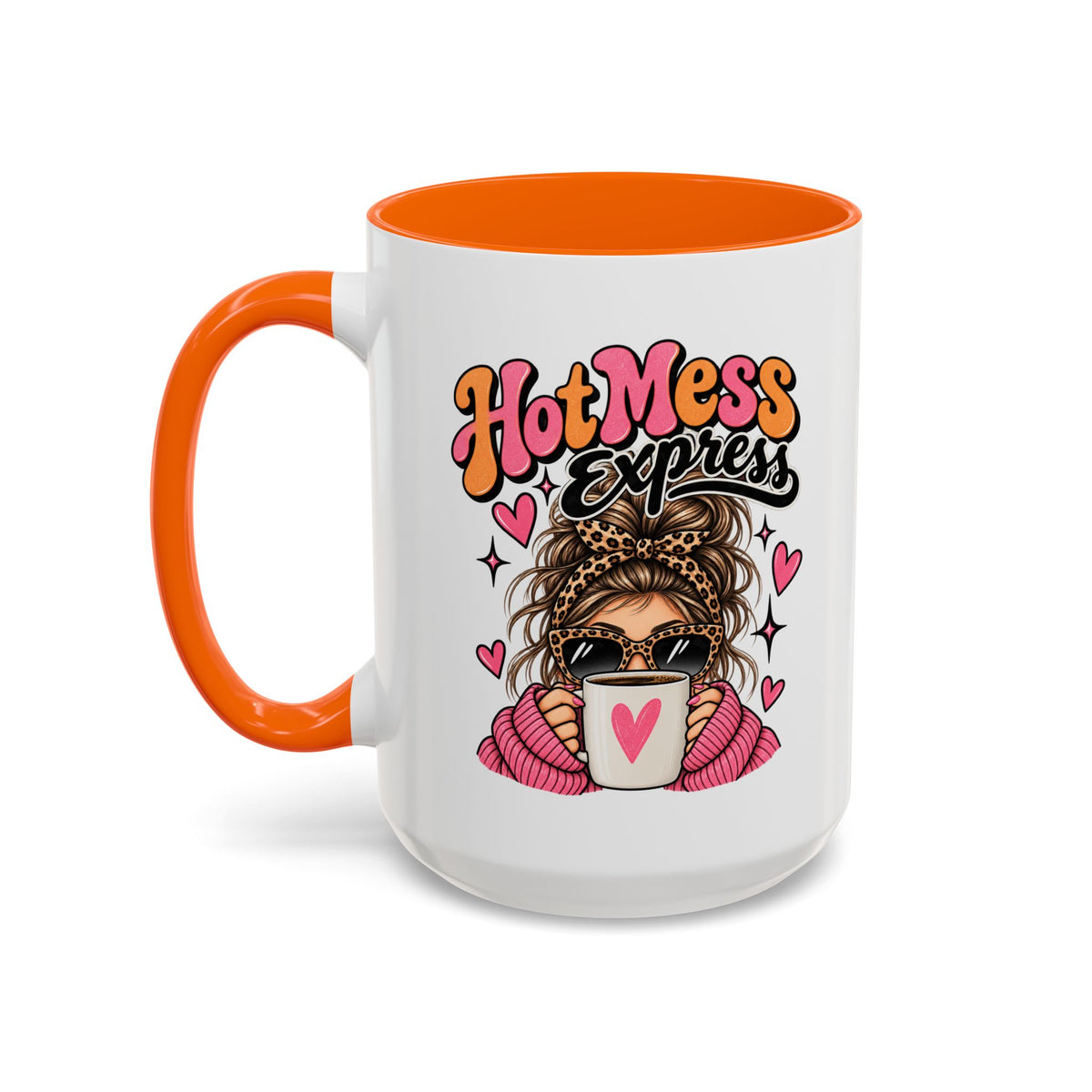Hot Mess Express Coffee Mug — Funny Retro Girl Coffee Cup (11/15oz)