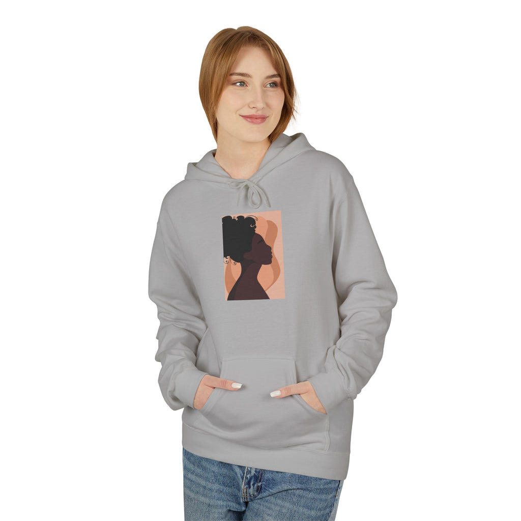Minimalist Abstract Portrait Hoodie — Afrocentric Silhouette Graphic