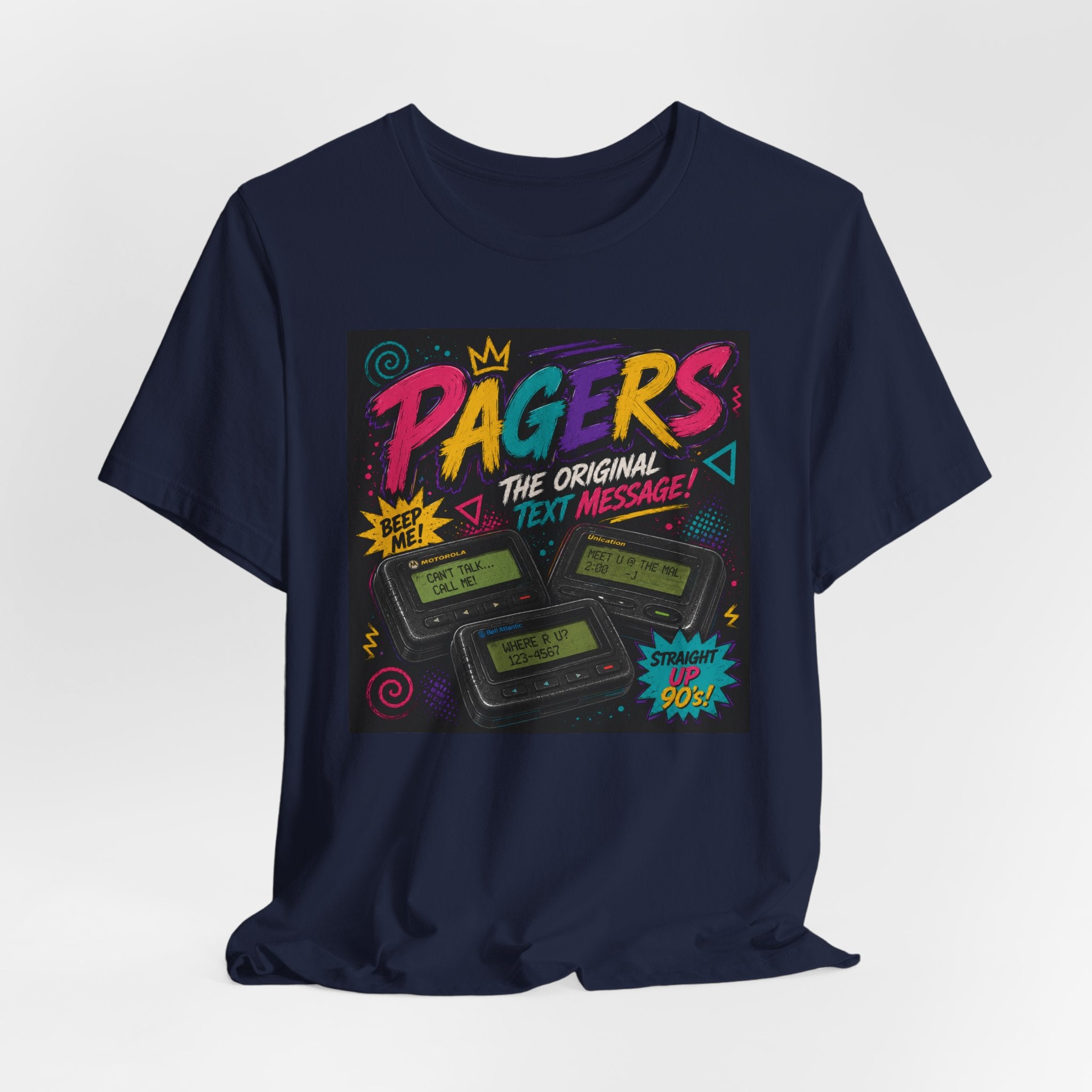 Pager Retro Tee — "Pagers: The Original Text Message" 90s Nostalgia T-Shirt
