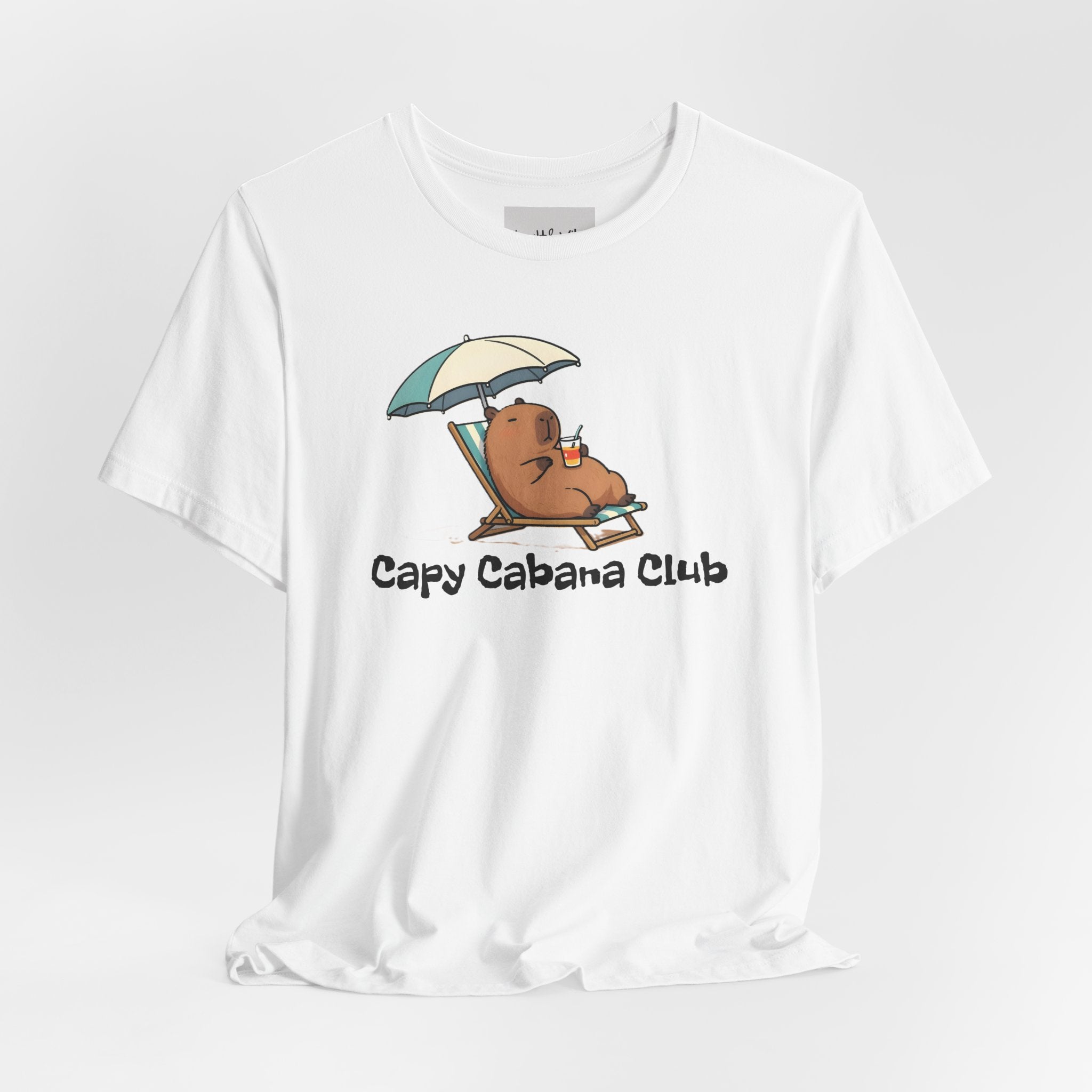 Capy Cabana Club T-Shirt — Cute Capybara Beach Tee