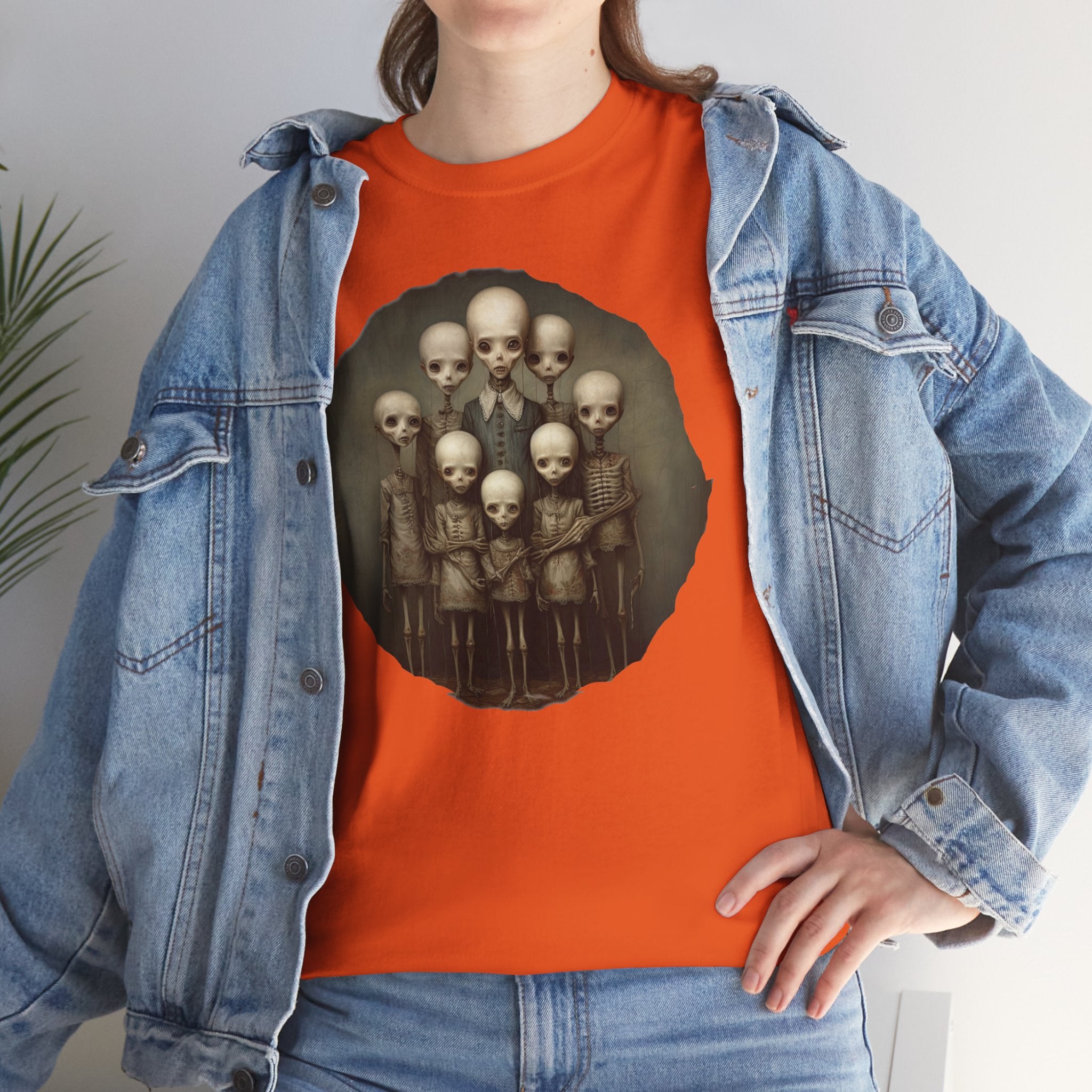 Skull Family Portrait Tee — Gothic Skeleton Crew Graphic T-Shirt